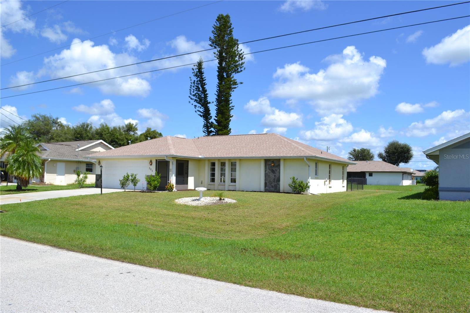 GUEST FAVORITE AMONG VACATION RENTALS!! $27K+ in gross annual rent already proven! Not currently in a rental program… Make this home yours and MOVE IN TODAY. Conditioned space of 1,759 sq. ft. (total 2218 sq ft)., This 2-bedroom, 2-bath home features a NEW ROOF (2023), tasteful coastal décor, and a light-filled, expansive Florida room that could easily serve as a third bedroom with the simple addition of a wardrobe/closet. Fully furnished with coastal flair, a welcoming split-bedroom floor plan for privacy, an eat-in kitchen with granite countertops (all appliances included, plus full dish set, utensils, pots, pans, you name it!), a dedicated dining area for family gatherings, and an expansive bonus room with flexible use (3rd bedroom, office, or playroom). Just 9 miles to Englewood Beach and 12 miles to Boca Grande, this home places you at the heart of Florida’s Gulf Coast lifestyle. Enjoy nearby golf, tennis, pickleball, walking trails, and dining. The Rotonda Community Park (2 miles away) offers biking, sports courts, and playgrounds. Deed-restricted golf community – multiple courses minutes away! Furnished & turnkey – move in or start renting immediately! This home offers coastal living at an unbeatable price. Schedule your showing today—opportunities like this don’t last in Rotonda West!
