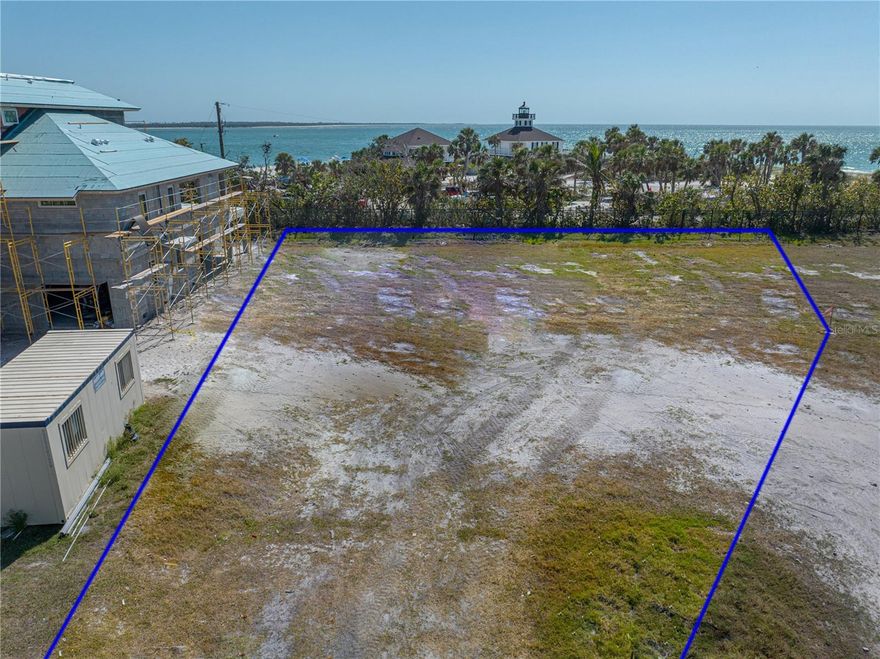 Design your own custom home build on the final remaining Lot offered by Hill Tide Estates developer. Lot # 6 “The Lighthouse Lot" will offer sweeping water views of Boca Grande Pass and the Gulf of Mexico. This South facing Lot also overlooks the historic 'Port Boca Grande Lighthouse' providing one of the most nostalgic views on Island. The Lighthouse was built in 1890 and was originally used to safely guide ships into Charlotte Harbor. Due to its unique southwest corner location in subdivision, Lot # 6 will offer a wider viewing corridor than most of the other perimeter Lots. The adjacent Lots 5 & 7 have already sold and construction has started for the adjacent new owner. Hill Tide Estates or the “Jewel of Boca Grande” is majestically positioned along the shores of Boca Grande Pass. The gated 19 luxury home subdivision features a private tiered beach, and a unique private fishing / observation pier in Boca Grande Pass exclusive for the HTE homeowners. Hill Tide Estates is the only residential subdivision on Gasparilla Island that fronts Boca Grande Pass “The Tarpon Capital of the World! Buyer may choose any contractor or architect - not exclusive to just Seagate and BCB.