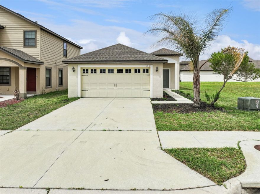 Searching for a 3-bed single family home in Lakeland with modern updates, community amenities, and quick access to Tampa and Orlando? This move-in-ready home in Villages at Bridgewater features 1,515 square feet, updated flooring, fresh interior paint, stainless steel appliances, a huge corner lot, and access to resort-style neighborhood amenities near I-4 and SR 33.
Welcome to 2447 Caspian Drive in Lakeland’s Villages at Bridgewater community. Built in 2019, this well-maintained 3-bedroom, 2-bathroom single-family home offers 1,515 square feet of comfortable living space on a spacious 6,904 square foot corner lot. Inside, you’ll find updated flooring, fresh interior paint, stainless steel appliances, and an open layout designed for both everyday living and entertaining. The oversized yard provides plenty of outdoor space for gatherings, play, gardening, or simply relaxing at home. Additional features include a 2-car garage, driveway parking, and major systems including the roof, HVAC, and water heater that are approximately 7 years old.
Located in North Lakeland with convenient access to SR 33 and Interstate 4, this property offers an excellent location for commuters traveling to Tampa or Orlando. Villages at Bridgewater residents enjoy access to a community pool, clubhouse, fitness center, basketball and tennis courts, playground, and gazebo area with an HOA of $142 per month. Nearby attractions include Lake Parker, Common Ground Park, Circle B Bar Reserve, Sanlan Bird and Wildlife Sanctuary, Publix Field at Joker Marchant Stadium, Polk Theatre, and Explorations V Children’s Museum. Shopping, dining, hospitals, and Lakeland Square Mall are all just minutes away, while Disney World, Universal Studios, Clearwater Beach, and Cocoa Beach remain within an easy drive. This move-in-ready Lakeland home combines convenience, community amenities, and functional living space in one desirable package.