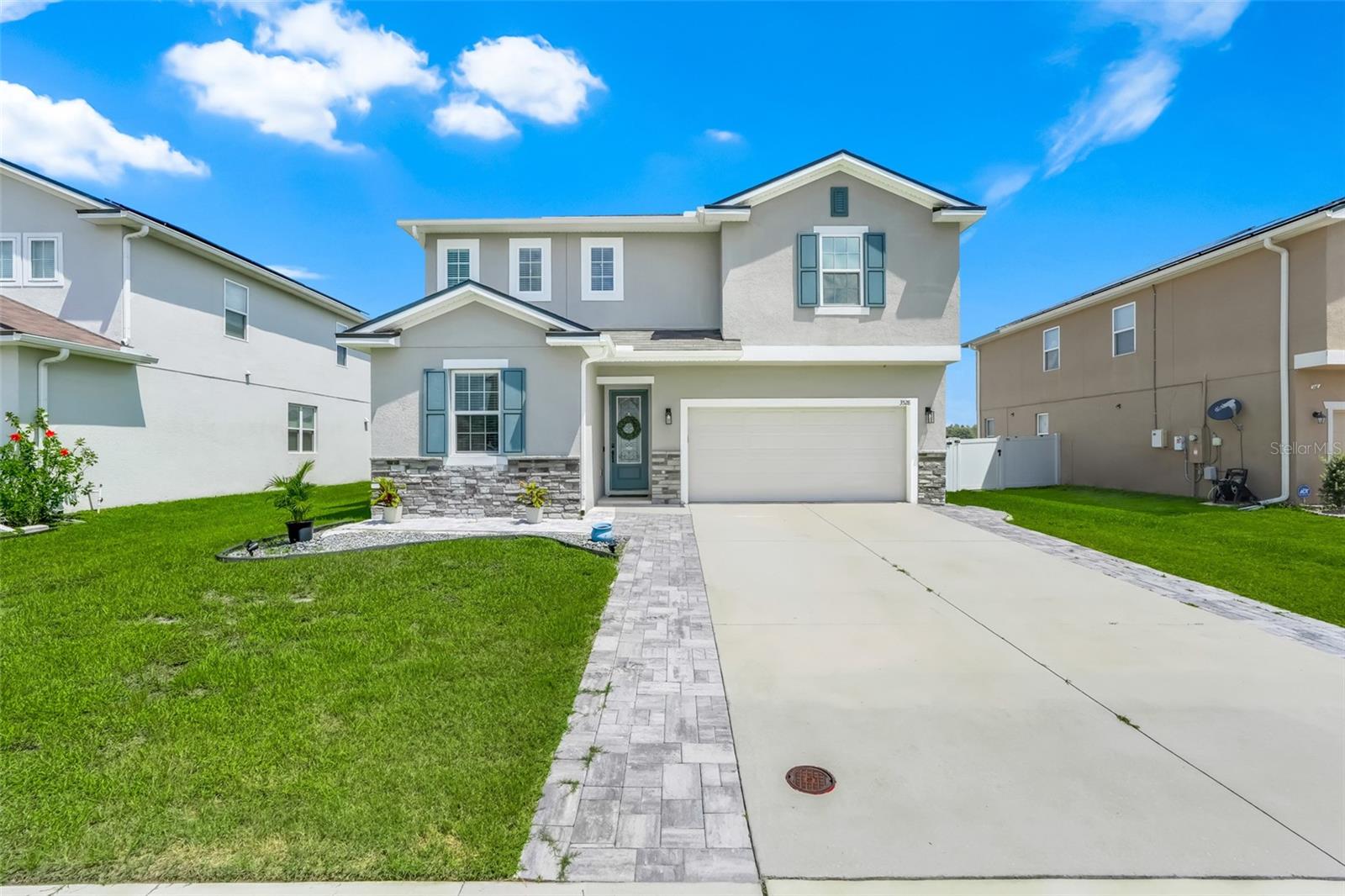 Welcome to Your Dream Home in the Desirable Deer Creek Community of St. Cloud
This impressive four-bedroom, two and a half-bathroom residence is perfectly situated in the highly sought-after Deer Creek Community, offering NO CDD fees and low HOA dues for exceptional value.
Upon entry, you’ll be greeted by an abundance of natural light, soaring ceilings, and a thoughtfully designed open floor plan. The spacious living room flows seamlessly into the dining area and a gourmet kitchen featuring stainless steel appliances, quartz countertops, and a generous walk-in pantry—perfect for both everyday living and entertaining.
A versatile bedroom with an adjacent half bathroom provides an ideal setup for multi-generational living, a private guest suite, or a dedicated home office. Upstairs, the luxurious primary suite offers a peaceful retreat with a walk-in closet, while a large loft area provides endless possibilities for a media room, playroom, or relaxation space.
Step outside to your private fenced backyard oasis, complete with picturesque pond views and an expansive paver patio, perfect for grilling, outdoor dining, or enjoying Florida’s beautiful weather year-round.
Conveniently located near shopping, dining, and major highways, this home delivers both comfort and accessibility.
Don’t miss the opportunity to make this exceptional property yours—schedule your private showing today!