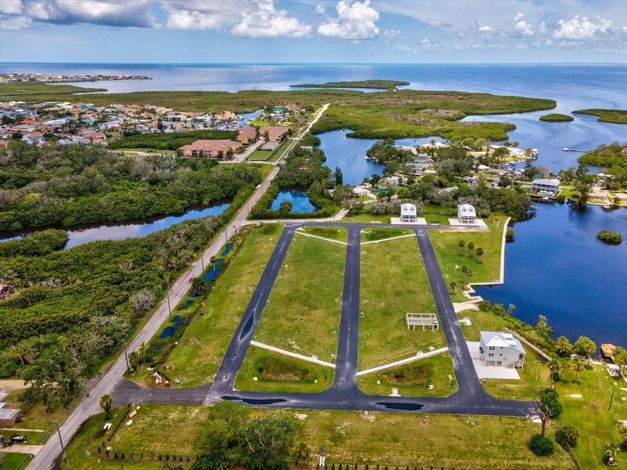 Waterfront & Dock Potential
Deep-water canal connects directly to the Gulf of Mexico with approximately 20-minute boat ride to open water

Seller initiated construction with Dock, sea wall and boat ramp

Build-Ready Condition
Fully cleared, compact soil; includes existing survey, geotechnical report, and architectural home plans (available to buyer)

All utilities nearby: electricity, telephone, water, sewer; roads lit and paved up to the site

Location & Lifestyle
Nestled adjacent to Boy Scout Preserve with boardwalk trails — enjoy serene nature right out your doorstep

Just a minute’s walk to Robert K. Rees Memorial Park featuring sandy beaches, fishing piers, and stunning sunset views

Conveniently situated off US-19, near the revitalized downtown of New Port Richey with shopping, restaurants, entertainment

Financial Highlights
List Price: $74,500.00

Ideal Buyer Profile
This is a rare chance for discerning buyers—boaters, waterfront enthusiasts, or custom-home seekers—to build a private estate tailored to their vision, with turnkey waterfront potential in an exclusive gated setting.