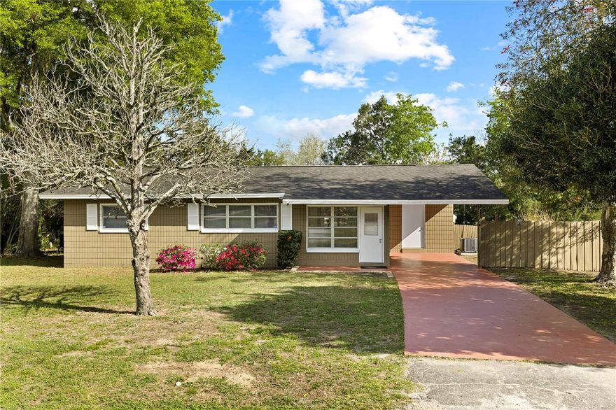 Great starter home or rental opportunity with updated kitchen and bathroom, big fenced-in backyard, no carpet throughout, and move-in ready condition.

Located in an established neighborhood in Ocala, this home offers practical living space and key updates already completed. The kitchen and bathroom were remodeled last year, giving the home a clean, updated feel where it matters most. The interior has been freshly painted, and with no carpet throughout, the home is easy to maintain and ready for its next owner or tenant.

The large fenced-in backyard is perfect for pets, entertaining, or added privacy. The carport provides convenient covered parking and additional flexibility.

The roof was replaced in December 2015, and the AC system was replaced in 2019.

Whether you're a first-time homebuyer or an investor looking for a solid rental, this is a strong option that’s ready to go.