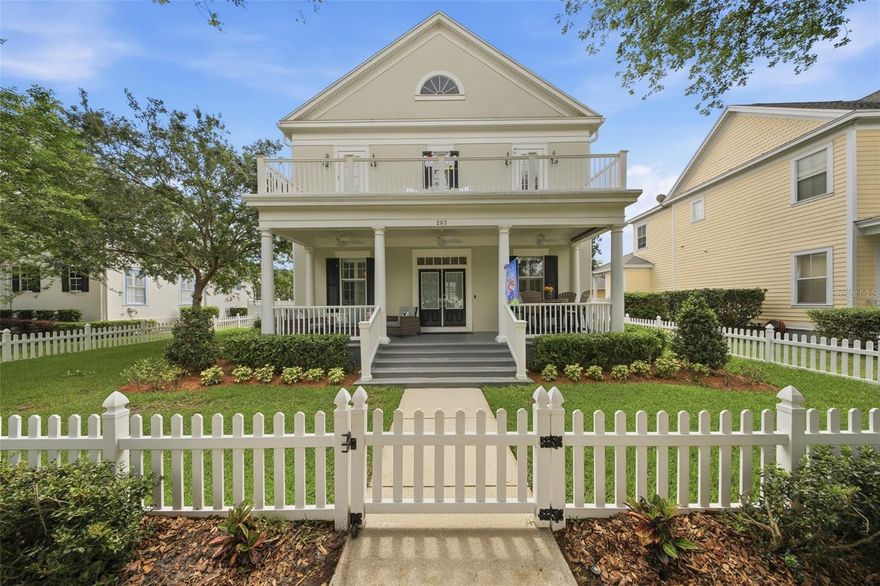 Welcome to this beautifully maintained residence offering an elevated blend of comfort, style, and refined living in the highly sought after community of Celebration, just minutes from shopping, dining, major roadways, and under 20 minutes to Walt Disney World. From the moment you arrive, the expansive and inviting front porch creates a striking first impression, complemented by lush, updated landscaping and a meticulously cared for exterior that reflects true pride of ownership. Inside, you are welcomed by a light filled, thoughtfully designed interior featuring new flooring throughout, plantation shutters, and modern designer light fixtures that add a touch of sophistication. The open concept layout flows effortlessly, with a well-appointed kitchen offering abundant cabinetry, newer appliances, and an ideal setting for both everyday living and entertaining. Large windows frame the living spaces with natural light, enhancing the home’s clean lines and polished finishes. The home continues to impress with a highly functional layout, including a spacious and efficient laundry room and comfortable living areas designed with both style and practicality in mind. Step outside to your private outdoor retreat featuring a brand-new enclosed pool and spa, perfect for relaxing or entertaining in a serene setting. The wide second story balcony provides an additional space to unwind and enjoy the surroundings. Complete with a three-car garage and presented in move in ready condition, this home offers a seamless combination of elegance and everyday livability in one of Central Florida’s most desirable communities.