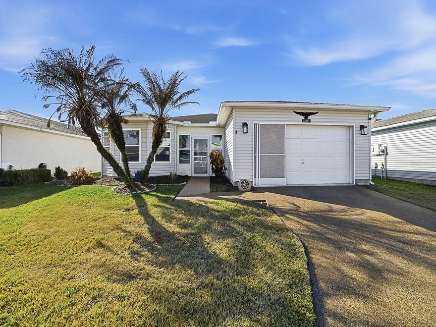 LOVELY 2/2 BRENTWOOD MODEL IN PENNBROOKE FAIRWAYS... 55+ COMMUNITY NOT FAR FROM THE VILLAGES, SHOPPING & RESTAURANTS.  This home features an enclosed lanai, Roof replacement in 2017, newer HVAC in 2018, NEW WINDOWS in 2024 and a NEW DRIVEWAY with river rock coating.  Gorgeous flooring, stainless appliances, spacious walk-in shower with frameless door and more... come see for yourself!  This hidden gem of a community is located just 5 minutes south of The Villages, less than an hour to Orlando, Tampa and Daytona Beach within 90 minutes... just a perfect location for day trips! Pennbrooke Fairways golf offers golfers two executive nines and one regulation nine. Golfing packages are available for community residents and open to the public. Pennbrooke offers RV and Boat Storage with Dump & Wash Stations and 24-hour Gated, Guarded Security. The community center offers a Hair Salon, Library and Real Estate Community Office onsite. Your HOA includes cable, internet and lawn cutting services. 55+ only community with pools, club recreational centers, 3 golf courses, restaurant, pub, walking trails, pickleball, shuffleboard and much more! Loads of fun activities are planned throughout the year! Conveniently located within minutes of The Villages and Brownwood Town Square... enjoy all the shopping, dining, and nightly entertainment and just minutes to Downtown Leesburg. Make your appointment to see this home today!