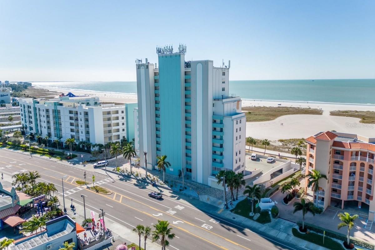 UPDATE-Condo ok after recent hurricanes. Elevators work. BEACHFRONT CONDO. Treasure Sands Condominiums is located on one of the widest sandy beaches on the west coast of Florida. Split plan with 3 spacious bedrooms & 3 full baths. 2 balconies on the beach with unimpaired views of the Gulf of Mexico. There are 2 master bedrooms with en-suite baths & balconies. All bedrooms have walk-in closets. You are Directly on the Gulf with only the paved Treasure Island Beach Trail between you and the warm sea water. Cable television and high-speed internet are included in low HOA dues. Under building, reserved, parking spot. Keyed, secure building entry. Two elevators. Laundry directly across from your unit. Ideal full-time residence or second home. Rentals are a minimum of 1 month. (Jan-April 3 month stays $9000/month, or $6000/month off season) Monthly stays have additional clean fee and taxes.