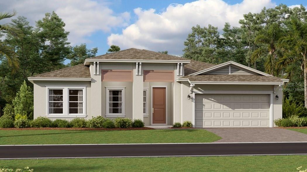 Under Construction. The Bonita checks all of your boxes. This spacious single-story home features a living room, formal dining room and an open space main area expanding to the lanai for outdoor entertaining. There is a total of three bedrooms, including the lavish owner’s suite, and a three-car tandem garage ideal for versatile needs. With “Everything’s Included”, luxury and value go hand in hand. New highly energy efficient homes feature 42” cabinetry, quartz countertops in both kitchen and bathrooms, new appliances, state of the art security system, and expansive covered lanais to enjoy your gorgeous views and much more! This brand new home is in the beautiful 24hr manned gated golf club community of Providence provides their residents luxury resort-like amenities. Providence is the Hidden Jewel of Davenport with elegance at every turn. The community was designed with active families in mind. Amenities include a fully-equipped fitness center, tennis courts, a resort-style swimming pool, lap pool, walking trails, tot lot, dog park, restaurant, Pro Shop and much more! The Michael Dasher designed, 18-hole course covers 7,046 yards and features championship tees and immaculately maintained greens. Providence has been voted the #1 Grand Award Community of the Year.