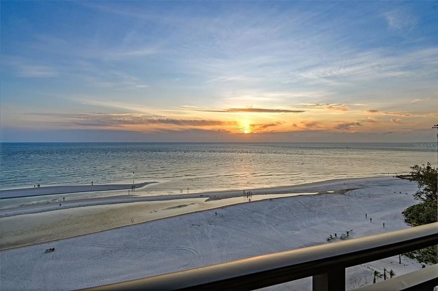 A truly RARE offering, this TOP floor, GULF FRONT penthouse residence crowns the northwest CORNER of the South Tower of Whispering Sands – the premiere 55+ Gulf front enclave on the idyllic westernmost point of Siesta Key where only a fortunate few enjoy world class, panoramic views of the sparkling Gulf and 800’ of PRIVATE quartz sand beach! FULL GULF views from this unit unfurl in every direction, offering a daily masterpiece of colors that shift with the rising and setting sun. Wake up to breathtaking Gulf views that seem to stretch to infinity, offering a tranquil retreat from the ordinary. In the evening, enjoy the golden hues of Florida sunsets and starlit dinners from your expansive 28’ balcony, where the Gulf breezes and soft cries of the seagulls serve as the perfect soundtrack. This penthouse is more than just a property – it’s also a canvas for your imagination. Distinctive architectural elements and premium untapped potential invite you to curate a space that reflects your own unique style and vision. Whether you envision modern sophistication, coastal charm, or timeless elegance, the untapped possibilities of this unit invite your imagination to run free as you create the ultimate sanctuary tailored to your personal vision. Whispering Sands' relaxed, informal lifestyle provides the perfect backdrop for your next chapter. Start your day with a set of vigorous laps or water aerobics in one of two beautiful, heated pools - one beachside, one clubside. You’ll never need to leave the property to get your gym workout in the main clubhouse currently undergoing a complete remodel. Plant your feet in the cool quartz sand and enjoy daily dips in the balmy Gulf. Beach loungers are set out daily for the exclusive use of owners. Enjoy an impromptu game of beachside shuffleboard followed by a picnic supper at the Tiki Hut. Whether spending time exploring the vibrant cultural offerings of Sarasota just across the North Bridge, indulging in the local arts scene, or simply relaxing on your breezy private balcony with a good book, the options this property offers are endless. Secure your private viewing of this unique residence and claim your place in this coveted coastal community!