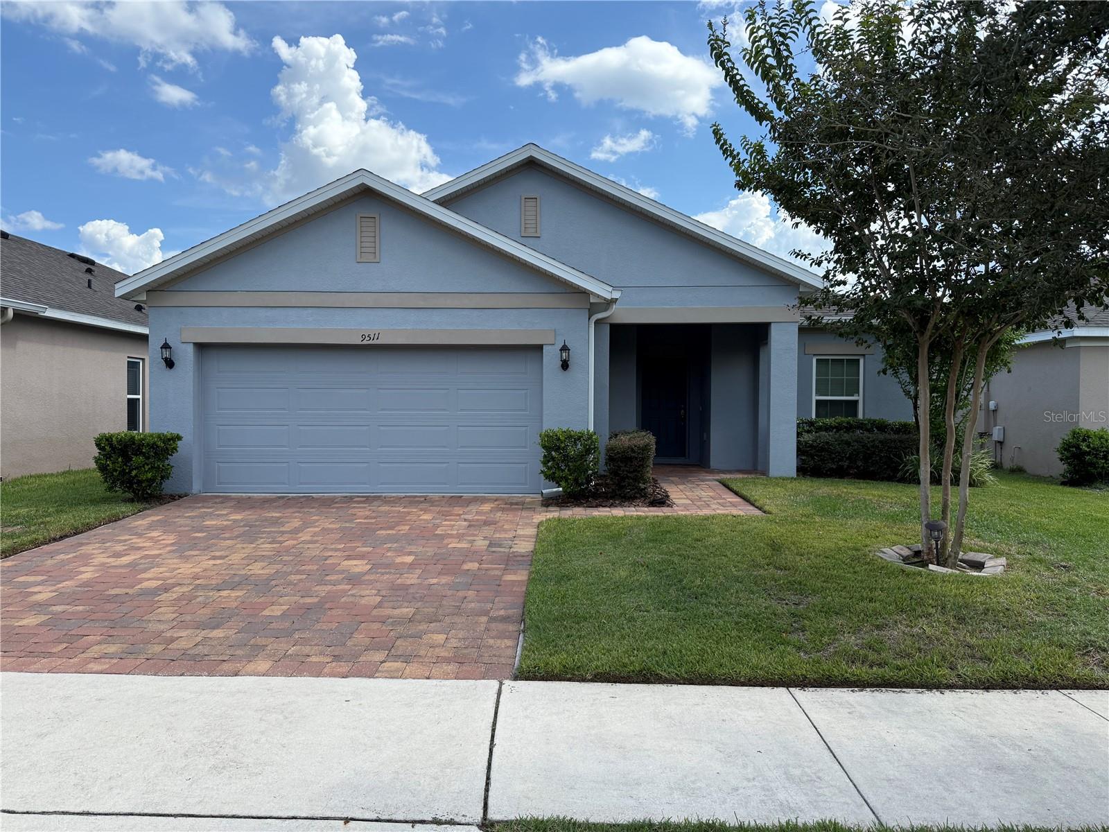 This beautiful home at Cypress Oaks includes 4 bedrooms and 2 bathrooms, an open floor plan with upgraded 42 inch cabinets, large kitchen island, stainless steel kitchen appliances, and quartz countertops in the kitchen, main bathroom and 2nd bathroom. Washer and Dryer included. Floors tiled throughout with the exception of the bedrooms. All the bedrooms have new luxury vinyl plank flooring. The interior is freshly painted in the modern color of Icicle. Family room has slider glass door leading to the screened in lanai, and then into the fenced in backyard. There is also a community pool and cabana available for your enjoyment. This home is off County Road 565A in Groveland, just outside of Clermont. It is convenient to the South Lake Trail for hiking, biking and walking as well as being close to the new Turnpike Interchange.