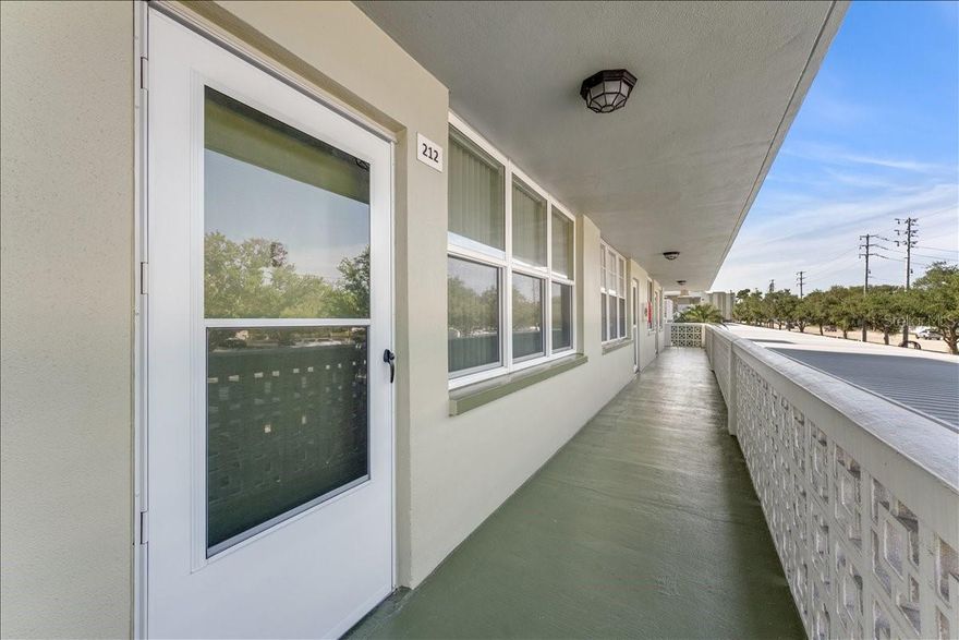 One or more photo(s) has been virtually staged. Welcome to easy, carefree living in the highly sought-after 55+ community of Winston Park Northeast—just minutes from vibrant downtown St. Petersburg. This inviting second-floor 1-bedroom, 1-bath condo offers the perfect blend of comfort, thoughtful updates, and an active Florida lifestyle.

Step inside to a light, airy interior featuring neutral tones, new luxury vinyl flooring, and updated light fixtures throughout. The kitchen is beautifully appointed with white shaker cabinetry, granite countertops, and a full suite of appliances—ideal for both everyday living and entertaining. The primary bedroom features a spacious walk-in closet.

Just beyond, the Florida Room provides a versatile bonus space perfect for a breakfast nook, home office, or a quiet retreat overlooking the serene courtyard.

The spacious bedroom offers plush carpeting and a generous walk-in closet. Additional updates include new luxury vinyl flooring (2026), brand-new roof (2025), A/C system (2018), and water heater (2015), providing added peace of mind.

Convenience is key with elevator access, a dedicated covered carport space (#60), and a location near the second-floor laundry area, with laundry rooms available on every floor.

Winston Park Northeast is known for its welcoming atmosphere and vibrant community life, offering amenities such as a heated pool, clubhouse, shuffleboard courts, walking paths, and regular social events including bingo nights and community gatherings. Outdoor enthusiasts will appreciate the biking trail just outside the community, offering a direct route into downtown St. Pete.

Ideally located near shopping, dining, and medical facilities, with easy access to Northeast Park Center, home to Publix and Whole Foods.

The monthly fee includes exterior maintenance, on-site management, cable, internet, water, sewer, and trash—adding exceptional value and ease of living.

Whether you're searching for a full-time residence or a seasonal retreat, this condo delivers comfort, convenience, and community in one of St. Petersburg’s most desirable 55+ neighborhoods.

Schedule your private showing today and start enjoying the Florida lifestyle you’ve been waiting for.