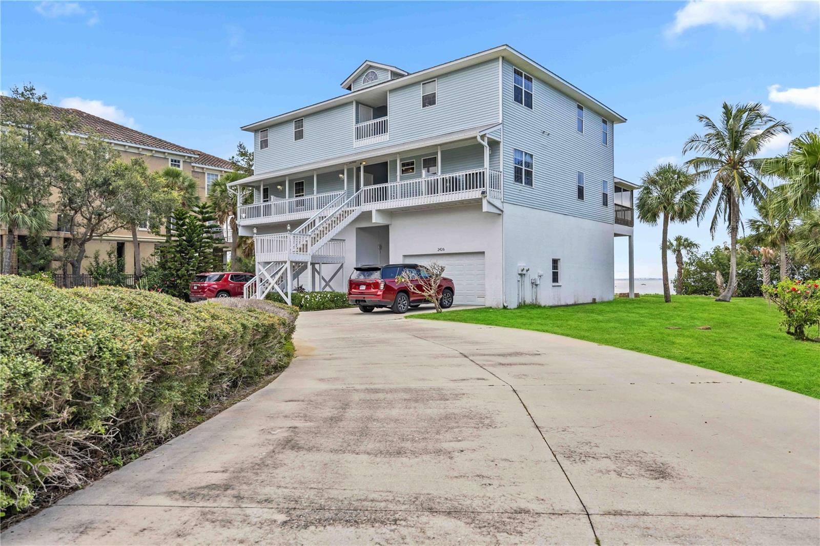 Experience luxury living at its finest at 2424 Bay Dr, Bradenton, FL 34207. This stunning 3-bedroom, 2-bathroom townhouse sprawls over 2,500 square feet of meticulously designed space. Ground level parking with an elevator to the first floor of the Townhouse. Step inside to discover gleaming hardwood floors that lead you through a beautifully furnished interior. The contemporary kitchen is a chef's dream, featuring granite countertops that provide both durability and elegance. Relax and unwind in the spacious living areas, perfect for both entertaining guests and enjoying quiet evenings at home. Each bedroom offers ample space and comfort, ensuring restful nights and rejuvenating mornings. The bathrooms are tastefully appointed, providing a serene retreat with modern fixtures and finishes. Located in a vibrant community, this townhouse offers the perfect blend of tranquility and convenience. Boat dock and boat lifts available for your use. Views of Downtown Sarasota and Long Boat Key from the second floor. Don’t miss your chance to make this exceptional property your next home. Schedule a tour today and take the first step towards experiencing the best of Bradenton living. This Townhouse can be rented seasonally ($13,000 monthly for Jan - April), short term or long term at $7,500 monthly.