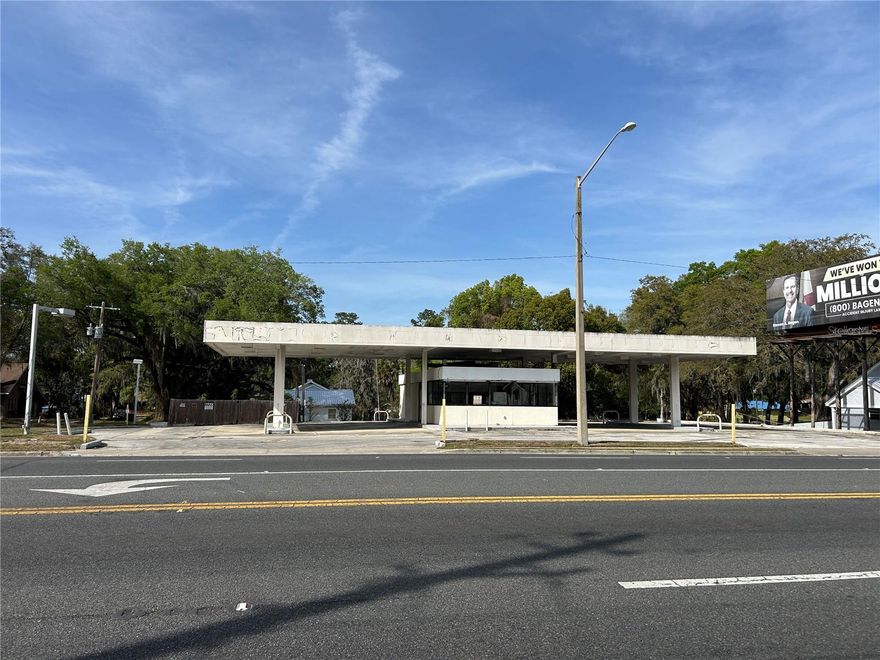 A prime high visibility redevelopment opportunity in this .46 acres on bustling Silver Springs Boulevard.  A former Hess Mart gas station and convenience store of 911sf with extra large 2906sf canopy above the building.  The City supports redevelopment of this site and seller can provide prior approved redevelopment plans of a drive thru concept. 

The seller provides the following understanding from the State of Florida Department of Environmental Protection:  "The site has 4 closed-in-place underground storage tanks in 2013 and the state accepted the site into the Early Detection Incentive (EDI) program and performing test and clean up on a prior fuel discharge [Hess Station, FL DEP Facility ID# 42/8511379, Discharge Date 12/28/88]. Current testing and treatment are performed at the expense of the State via monitoring and treatment injection wells. Treatment continues by the State and if property owner decides to remove the building structure at owner's expense, the State will pay to remove those tanks and contaminated soil and bring the land up to its existing shape and give the Owner a permanent clean status. If the Owner decides to keep the building in place, those treatments will continue at the State expense until it is remediated."  The environmental condition has a minimal impact on redevelopment and the seller will provide latest reports and help put buyer in touch with appropriate state agency contacts for further information.