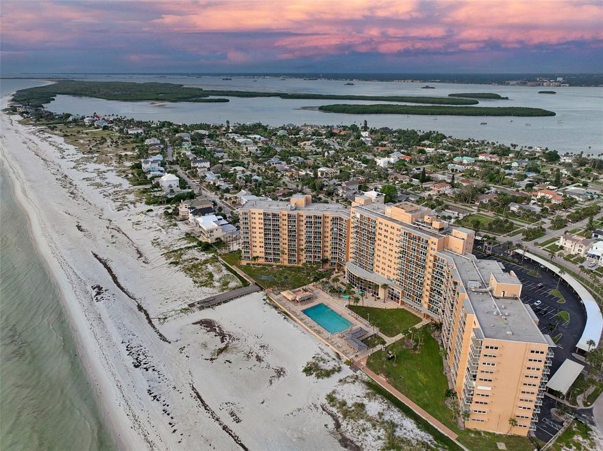 DRASTICALLY REDUCED / PRICED TO SELL. 
Updated 1 bedroom, 1 bath beach condo, located on the 5th floor of the sought after gated REGATTA BEACH CLUB, in a FABULOUS LOCATION on NORTH CLEARWATER BEACH.
You will enjoy from its from its large PRIVATE BALCONY great panoramic views of the intracoastal waterways and of the south beach, as well as some amazing sunrises in the morning and live city lights at night.

The updated kitchen features gorgeous black granite countertops, white cabinets and white appliances, a pantry with custom shelves, and a beautiful built out breakfast bar that opens into the living room area.
The living room opens to the private balcony and has plenty of natural light.
with nice ceramic tiles.
The spacious bedroom is very spacious and has a nice size closet.
The floors are covered with same very nice ceramic floors throughout the condo.
The A/C handler is newer.
This condo comes fully FURNISHED.

The highly desirable North Beach location of this community provides the ultimate vacation experience, as a weekend getaway or second home. or as your permanent vacation residence. 
You will enjoy the pristine sugar sand of this quiet North Beach location far from the busy tourist beach. Or you can choose to relax around the beautiful pool area. You can also take a lovely walk north towards Caladesi State Park, or south towards Pier 60 and all the wonderful Clearwater Beach restaurants and attractions. Clearwater Beach has been voted many times #1 beach in the country.
The community offers an Olympic size heated pool directly on the Gulf side, pool deck with barbecue areas, complete fitness center, social room, game room with table tennis and pool table, a spacious Community room with kitchen, a 13 seat Movie theater, Bicycle & Kayak Storage room, Workshop, EV Charging stations and Car wash facilities. The community grounds are always kept immaculate with daily maintenance, 24hr security and plenty of parking. 
The beach trolley stops in front of the property and is a great way to enjoy all Clearwater Beach has to offer: restaurants, nightlife, shopping, charter boat fishing, dinner cruises, sightseeing tours, dolphin spotting tours, pirate ship, daily sunsets at pier 60 with artisans, crafters, as well as musical entertainment. 

Live the Resort lifestyle of this unique beachfront retreat nestled along the pristine shores of Clearwater beach.
You will always feel like you are on vacation in this remote paradise!!