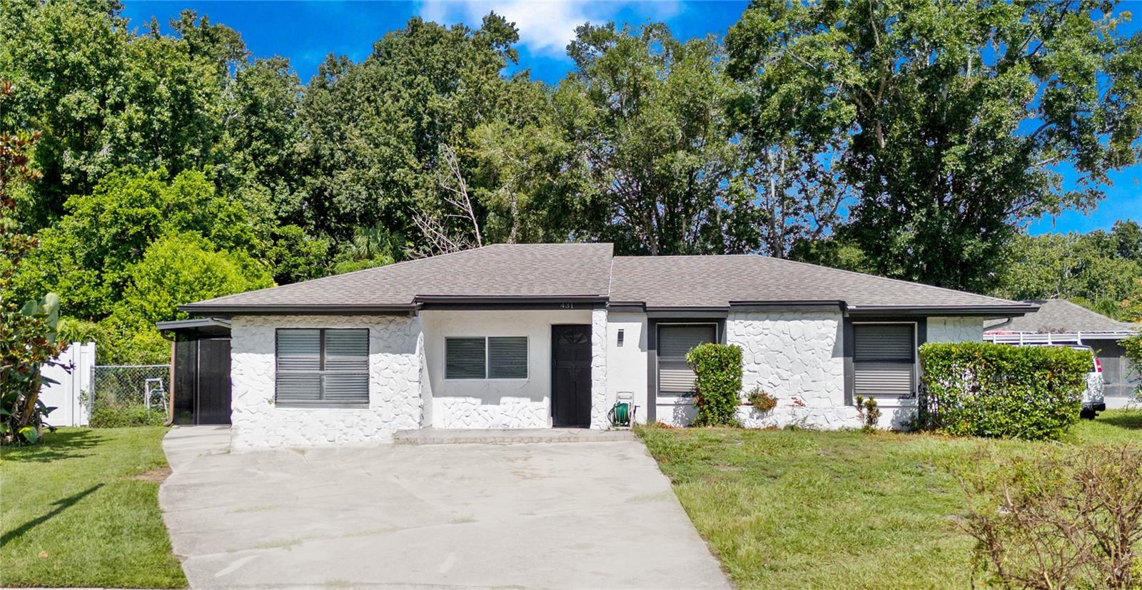 **Single-Family Home with Detached ADU & Pool**
Tucked away in a quiet cul-de-sac, this over 2,000 sq. ft. home with a detached Accessory Dwelling Unit (ADU) is a rare find in the highly desirable, non-HOA community of North Orlando Terrace! NEWER ROOF (2022), as well as a massive remodel in 2023 that consisted of NEW kitchen, bathrooms, plumbing, electrical panel, interior/exterior paint, light fixtures and luxury vinyl plank flooring throughout. WOW!
Inside, modern design and timeless comfort blend seamlessly. The open-concept kitchen flows effortlessly into the dining and living spaces, creating the perfect setting for both family life and entertaining. A spacious family room, complete with a cozy fireplace, invites you to unwind, while the expansive primary suite offers a private retreat with a spa-like bath. Generously sized guest bedrooms and beautifully updated bathrooms make the home truly move in ready.
Step outside and discover your own Florida oasis, a sparkling pool with elegant pavers and a screened porch designed for year-round enjoyment. And then there’s the showpiece: the detached ADU. With its open concept living/sleeping space, sleek kitchen, and full bath, it’s ideal for multi-generational living, private guests, or generating rental income to offset your mortgage.
All of this comes with a central location just minutes from shopping, dining, and major roadways including SR-434 and US-17. This is more than a home, it’s a lifestyle. Don’t miss your chance to own it. Schedule your private showing today!