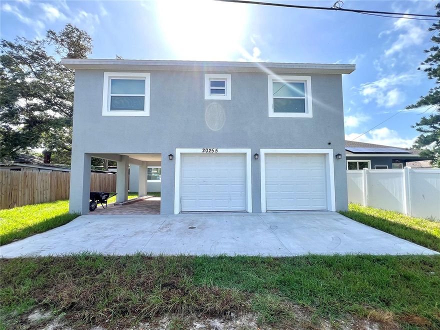 Great news! Housing vouchers are accepted, and we’re happy to help if your voucher amount is less than the rental price.
Welcome to your new 2024 upstairs garage apartment! It features a carport and is fully gated. This unit includes all stainless steel appliances, lovely cabinets, and plenty of counter space. Plus, you’ll have hurricane impact windows, central air conditioning, a washer and dryer hookup for stacked units, and nice-sized bedrooms. The bedrooms have gray tile flooring, are spacious enough for a king-size bed, and are designed to be comfortable.