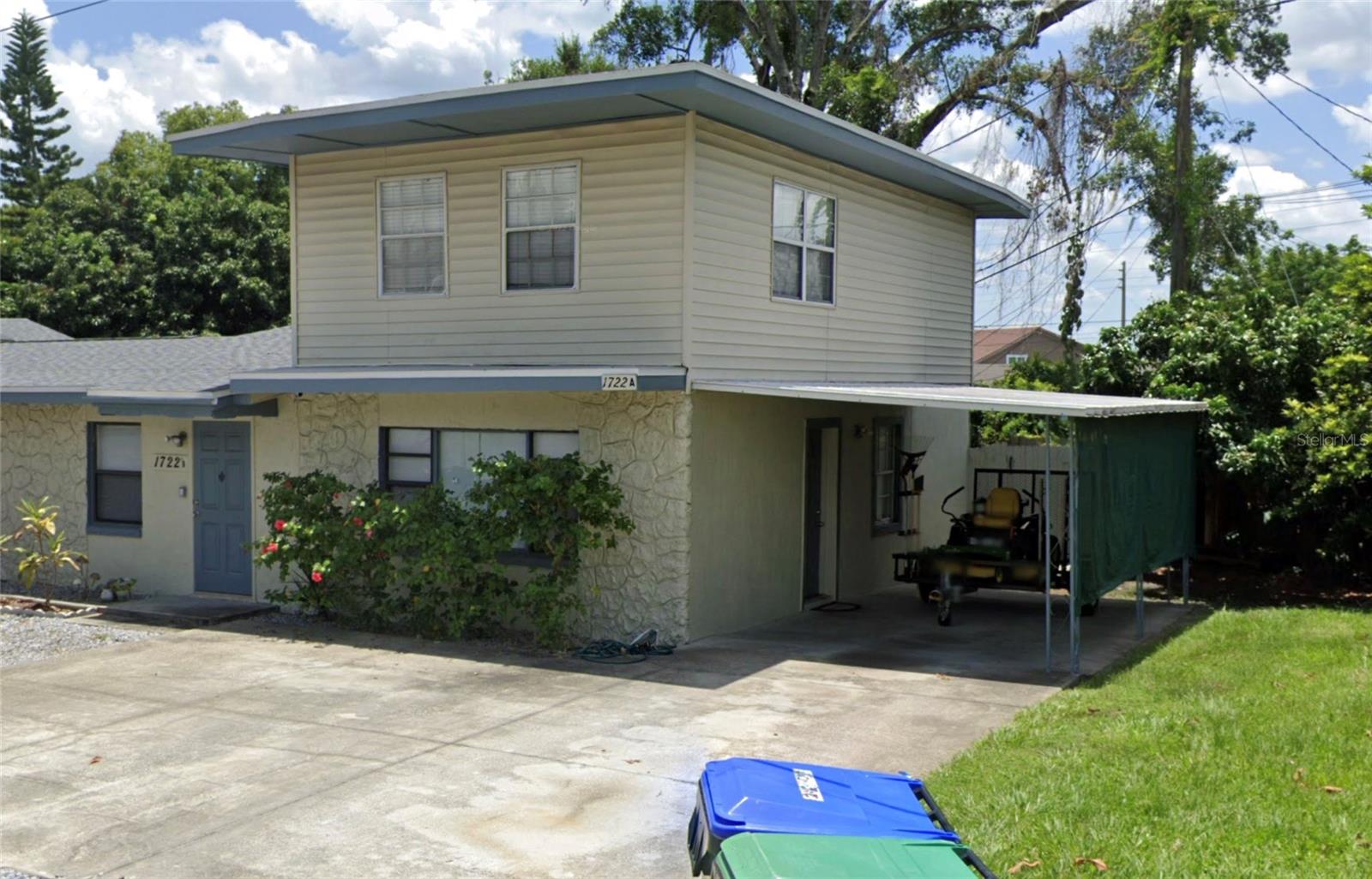 Freshly updated 2 bed/1 bath unit just outside of College Park. Unit was recently refreshed with interior paint, new tile in downstairs bedroom, new carpet on stairs and in upstairs bedroom, closet doors, and a deep cleaning. This is a 2-story unit with living room, kitchen, and guest bedroom downstairs, and master bedroom and separate bathroom upstairs. Washer and dryer hookups are on the back porch along with a fully fenced backyard. Unit includes carport and driveway. Landscaping is included in the rent. This is the end-unit of a triplex. Rental Requirements: Minimum Monthly Income of at Least 3x Rent; No Prior Evictions; Healthy Credit History; Rental History with Reference Checks from Current/Previous Landlord; Pets will be allowed with certain breed restrictions, with a maximum of 2 pets, and will require a pet fee; Application Fees are all Third-Party Fees for Credit and Background Checks; Security Deposit Will Be Required Equal to One Month's Rent; Rent Does NOT Include Any Utilities; Smoking is not allowed; Renters Insurance Recommended.