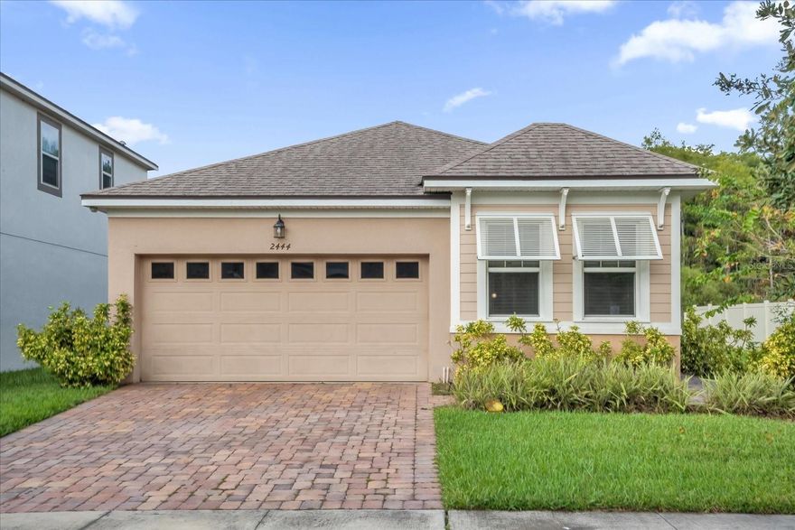 Ready for new tenants! Welcome to this spacious 3-bedroom + Office/smaller bedroom and 2-bathroom home offering privacy and tranquility with no rear neighbors and a stunning nature view from the screened-in patio. The interior features tile flooring throughout the main living areas, with cozy carpet in guest bedrooms. The Primary bedroom has luxury vinyl flooring. The kitchen has been tastefully updated, providing both style and functionality. The lanai has been extended and paved making it perfect for entertaining outdoors. Located in a man-gated community, residents enjoy top-notch security and access to resort-style amenities, including a community pool, fitness center, playground, and walking trails. Conveniently situated near major highways, shopping, and dining, this home combines comfort, convenience, and a peaceful setting.