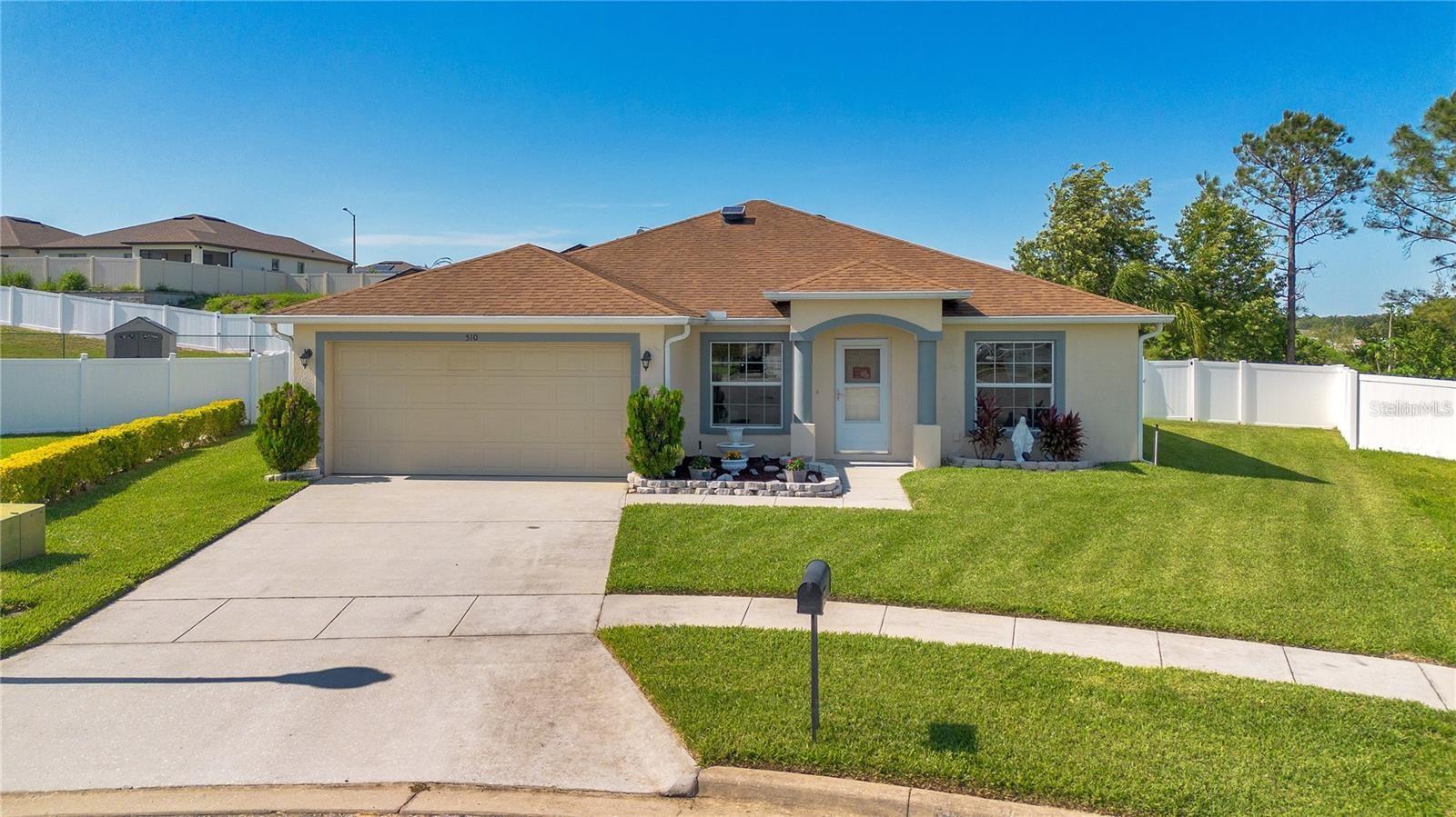 Welcome to this stunning custom-built 2014 home in a sought after and desirable gated community in Davenport, Florida called Crows Nest Estates. Tucked away on an oversized premium cul-de-sac lot, this 3-bedroom, 2-bath retreat was designed for both comfort and connection. Step inside and you’re greeted by vaulted ceilings, abundant natural light, and a flowing split floor plan that makes everyday living feel open and inviting. The spacious kitchen, with its large island, recessed lighting, and stainless steel appliances, is the heart of the home. Perfect for casual family meals or hosting friends. While the family room opens effortlessly to a screened lanai and sun deck, where you can unwind and enjoy Florida evenings overlooking your private backyard.
The primary suite is a true retreat, featuring a walk-in closet and a dual-sink bathroom, while the additional bedrooms offer flexibility for family, guests, or a home office. Practical features like tile in wet areas, ceiling fans throughout, indoor laundry, and a 2-car garage with built-in storage make daily life simple and organized. Energy efficiency is already taken care of with 100% paid-off solar panels, keeping your electric bills around $100 or less per month. Leaving more room in your budget for the lifestyle you want.
Living here means more than just a beautiful home. It’s about community and convenience. Crows Nest Estates offers a secure gated entrance, playground, sidewalks, and a quiet, well-kept neighborhood with no CDD and low taxes. And when it’s time to explore, you’re in the heart of the thriving Four Corners area, just minutes from Clermont, Orlando, Winter Haven, and with easy access to Tampa and even Miami via Highway 27. Whether it’s shopping, dining, theme parks, or weekend getaways, everything you need is close at hand.
This move-in-ready home is more than a place to live. It’s where your Florida lifestyle begins. Schedule your private showing today and see why Crow’s Nest Estates is the perfect place to call home.