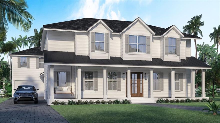 Under Construction. Welcome to the Haven on Honeysuckle. Prime West of the Trail, Custom-Built, Modern Farmhouse by “Gray Family Homes,” who have built some of Tampa’s most recognized homes in the area’s most exclusive communities. The long list of features and upgrades makes this home an incredible deal in this neighborhood. This home will feature six bedrooms plus an office and game room, five full and one half baths, including a mother-in-law-suite with a separate elevator entrance, kitchenette, full bath, and washer and dryer. The chef’s kitchen will feature Quartz countertops, 6 burner range, an under counter wine fridge, coffee bar, a light and bright breakfast nook area, and large butlers pantry. The first floor oversized primary suite will have a walk-in closet, an ensuite bath with a freestanding soaking tub, luxurious shower, Quartz countertops, water closet, dual sinks, and makeup vanity and seat. The home will also feature a circular paver and concrete driveway, cathedral and vaulted ceilings, stunning wide-plank oak floors, many windows for natural light, a stone fireplace with shelving, well-chosen neutral finishes, many green/energy-efficient features, an abundance of storage throughout, pre-wiring for bluetooth and surround sound, an elevator, and the list goes on! Head outside to your dream backyard with a custom-designed, salt water pool showcasing pavers, pebble tec and a sun shelf, and spillover plus an outdoor kitchen for entertaining. The quality of construction is impeccable with sound deadening insulation and impact windows that allow the inside of the home to be protected from outside noises. You must experience this home in-person to truly appreciate its quality and value. This masterpiece is half a mile to Southside Elementary and walking distance to Southside Village and Sarasota Memorial Hospital. Other nearby popular locations include Downtown Sarasota, Marina Jack, and Bayfront Park within three miles, Siesta Key within four miles, and Lido Beach and St. Armand’s Circle within six miles. This home is also close to the Sarasota International Airport, the fastest growing airport in the United States. If you want a home unlike any other in the neighborhood that has been afforded the finest attention to detail, then this is the home for you. Although the estimated completion date is July of 2023, this home will move fast. Schedule a private tour today to see for yourself. *Photos 6-48 are from other completed Gray Family Homes.*