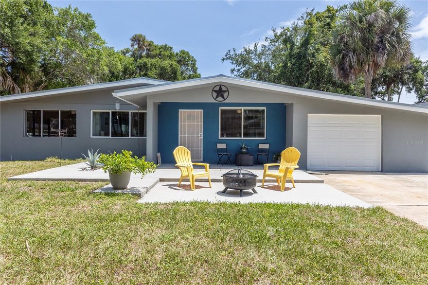 Welcome to your charming RIVERVIEW POOL home, an exceptional retreat designed for you and your family. Nestled in an ideal location, this unique home offers stunning views of the Intracoastal Waterway, while providing convenient access via a scenic waterfront sidewalk lined with public parks to Ormond Beach's historic downtown for leisurely strolls. This location is even close enough to the beaches to bike ride there for sunrises or a day of fun in the sun. Constructed with durable concrete block and topped with a high-quality metal roof, this residence has proved to withstand the test of time. This delightful 4-bedroom beach bungalow is set on an expansive lot, offering ample space for your recreational vehicles and toys. The property is partially fenced, with just a small portion of gate needed to ensure comfort for your pets and little ones. Entertain with ease in your backyard, where you can enjoy music from the outdoor stereo system and unwind by the pool in the enclosed screened patio. Or how does gathering with friends on the extra side screened porch, complete with a tiki bar and breezy river views sound? The kitchen is equipped with modern appliances, granite countertops, and plenty of cabinetry for all your culinary needs. Adjacent to the kitchen, the primary suite offers direct access to the pool area and features a warm, inviting fireplace—perfect for cozy evenings after a refreshing dip in the private pool. Embrace Florida living in this home, perfect for those who love to enjoy life and play hard. Located just 15 minutes from the vibrant Daytona Beach and airport, and only an hour's drive from the exciting Orlando parks, it's an ideal base for unforgettable day trips with family and friends. To top it all off, this home includes a transferable legacy insurance policy and a pre-home inspection that includes a transferable 18-month warranty, making it a rare gem for anyone seeking the carefree salt-life.