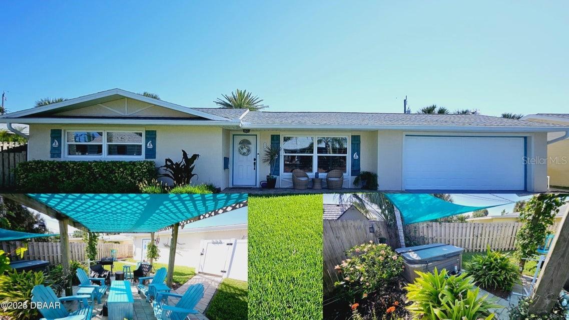 Welcome to your dream home in the charming coastal town of Ormond By The Sea, Florida. This stunning property is just steps to the beach, offering a perfect blend of luxury, comfort, and convenience. Situated in a prime location this home is a paradise for those seeking a relaxed and laid-back lifestyle including a hot tub as well as a Tuff shed for all your beach toys. As you enter the property, you are greeted by a beautifully landscaped front yard with an amazing backyard with a outdoor shower. The exterior is recently painted with a newer Roof, impact windows, newer septic, updated electric & HVAC for your comfort and peace of mind! Once you step inside, you will be amazed by the spacious and airy interior of this home. The open floor plan seamlessly connects the living room, dining area, and kitchen, creating a perfect space for entertaining guests or spending quality time with your loved ones. Beautifully updated & used as a 2nd home not a rental!