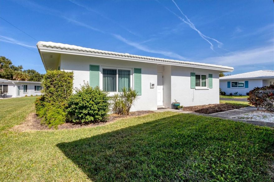 Seize the Opportunity to scoop up this Affordable, Upgraded Single-Family Free Standing Strathmore 55+ Villa Home with Community Pool and Clubhouse and LOW, LOW, LOW FEES that cover just about everything. PLEASE Read on to discover this Amazing Deal! Located just 10 Min. to UTC & 10 Min. to Downtown Sarasota, JUST 2 Min. to 17th St. Dog Park OR Bobby Jones Golf & new County Park. This spectacular home features 1BR + Den/Study that could be turned into a 2nd Bedroom if desired. Enjoy the good life worry free high and dry in Zone X, UPDATED with: PGT Hurricane Rated Thermal Pane Windows installed 2023, Hurricane Rated Door Front and back installed 2023, High Efficiency Bosch 15 SEER HVAC installed 2024, CPVC Re-piped water lines up and over, Drain main line relined to the street, New ceiling fans, Updated bath with new tile surround shower with bench, nook and grab bars, new toilet, vanity, sink, faucet, fixtures, and mirror, updated kitchen with lumadome removed and LED ceiling lights installed, wood cabinets painted new knobs, pulls and hinges, Refrigerator 2020, Range 2023, Concrete Block Construction and Ceramic Tile Throughout, New push up pull down blinds, curtain rods, curtains & sheers. The 10' x 20' Carport doubles as a covered lanai, and the 3' x 6' Storage Closet at the back of the carport can be turned into a Laundry Room (there is an onsite coin-op laundry facility 2 doors down). The LOW HOA FEE IS ONLY $450/Mo. Fee Includes: Cable TV, Water/Sewer, Trash, Lawn and Landscape, Irrigation, Painting of Exterior, Maint. and repair of roof (elastomeric coated barrel tiles), Exterior Pest Control, Community Pool, Clubhouse, Escrow Reserves, Manager, Common area taxes and insurance. You only need HO-6 Insurance (roughly $900/yr.). This is a huge bang for the buck opportunity you will be glad you grabbed!