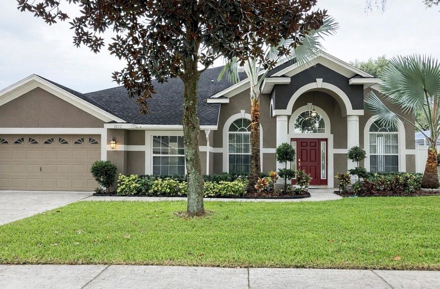 BRAND NEW ROOF.  Don’t miss this beautifully updated 4 bedroom, 3 bath with High Ceiling Home in a quiet Valrico community of just 29 homes! Recently refreshed with newly renovated bathrooms, fresh interior paint, and elegant porcelain tile flooring, this move-in-ready home also features soaring 12’ ceilings, a spacious open layout, and a chef’s kitchen with solid wood cabinetry, brand-new granite countertops, stainless steel appliances, and an oversized island with seating for eight. Pocket sliders open to a heated and cooled Florida room filled with natural light, while the private master suite boasts bamboo flooring, tray ceiling, walk-in closet, and a spa-style bath with dual vanities, soaking tub, and walk-in shower. With, large indoor laundry/flex room, top-rated schools, and proximity to shopping and dining. One or more photo(s) have been virtually staged.