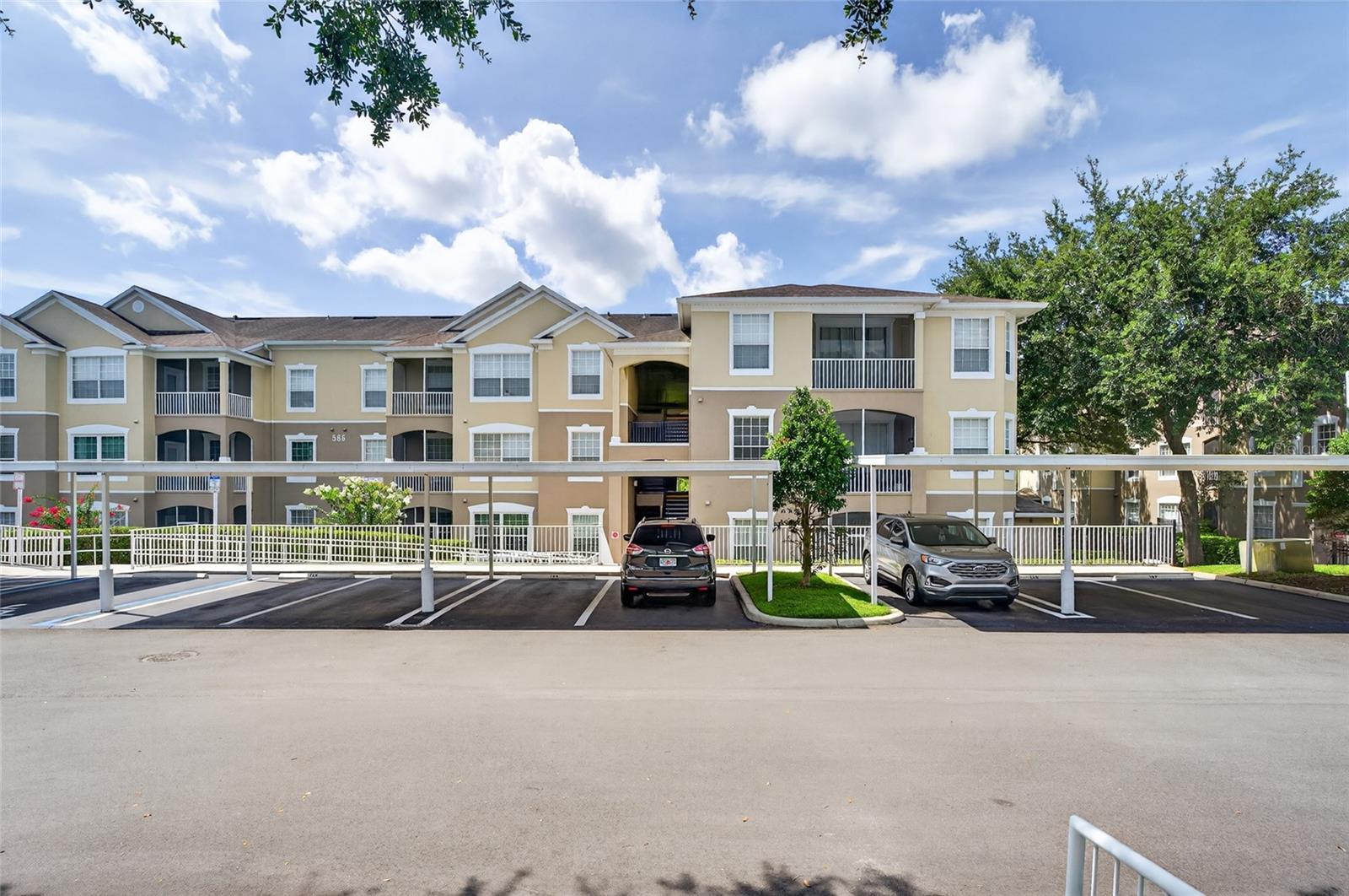 Welcome home to 586 Brantley Terrace #309! Your peaceful retreat in the heart of Altamonte Springs!
This beautifully maintained top-floor, end-unit condo offers added privacy and breathtaking views of Lake Lotus from your screened-in balcony, the perfect spot to enjoy your morning coffee or unwind at sunset. Lake Lotus is known for its plentiful wildlife featuring 150 acres and a nature trail perfect for biking or walking!Â
As you step inside you are greeted with a natural light-filled and spacious layout featuring high ceilings, a combo living and dining room, and a split bedroom floor plan. To the left is the primary suite which includes a walk-in closet and an ensuite bath and to the right is the generous sized 2nd and 3rd bedrooms. The recently updated kitchen is a delight and boasts with refreshed cabinetry, a walk-in pantry, and all stainless steel appliances. Enjoy the convenience of in-unit laundry, a dedicated storage unit, and reserved covered parking. Brantley Terrace is a gated community offering resort-style amenities including a pool, fitness center and tennis courts! Best of all, this condo is Zoned for top-rated Seminole County schools and just minutes from shopping, dining, and major highways including easy access to the 414! Don’t miss out on your chance to own this piece of paradise. Schedule a private showing today!