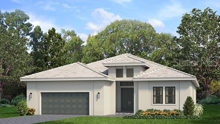 Under Construction. ***New Construction** Model photos used for reference. Home will be available August 2025. Introducing the VanGogh by Kolter Homes—a striking 3-Bedroom, 3-Bathroom waterfront residence with a versatile Den, and 2-Car tandem garage. A grand double door entry welcomes you into a spacious foyer that leads into an open concept living area filled with natural light, thanks to dual patio sliders and transom windows across the rear elevation. The interior showcases eight-foot doors, tray ceilings, and wood laminate plank flooring throughout, complemented by upgraded paint and a decorative glass front door with sidelight. The gourmet kitchen is beautifully appointed with a 36-inch gas cooktop, designer hood, quartz countertops, artisan backsplash tile, and frameless European-style cabinetry featuring soft-close, full-extension drawers, base rollouts, pot and pan storage, and double trash pull-outs. Each bathroom includes frameless shower enclosures, upgraded nickel plumbing fixtures, and tile to the ceiling, while the owner’s suite adds indulgence with a Roman tub and walk-in shower. Functional upgrades like a floor outlet in the great room, laundry tub prep, additional hose bib, and pool prep make daily living effortless. The extended covered lanai, complete with a privacy wall and summer kitchen prep, offers a private retreat perfect for entertaining or peaceful relaxation. Hurricane impact glass throughout and a built-in Taexx pest control system add peace of mind and convenience. Located in Artistry Sarasota, this gated community features over 12 miles of scenic walking and biking trails, resort-style amenities at the clubhouse, and easy access to Sarasota’s beaches, dining, culture, and nearby Lakewood Ranch and I-75.