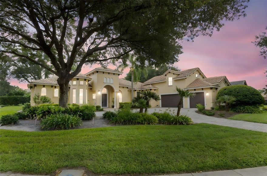 One or more photo(s) has been virtually staged. -ONE OR MORE PHOTO(S) HAVE BEEN VIRTUALLY STAGED - MOTIVATED SELLER!! - PRICED BELOW APPRAISED VALUE! - Welcome to this custom-built home that reflects exceptional craftsmanship and resort-style living, set within the gated golf community of RedTail. This thoughtfully designed residence showcases real hardwood flooring in formal areas, 8-foot interior doors, plantation shutters, and detailed solid wood trim and crown molding throughout, highlighting the quality of construction. Granite countertops are featured throughout the home. The kitchen being both functional and refined, showcase 42-inch cabinetry, a large center island, stainless steel appliances, a natural stone backsplash, a walk-in pantry, and a separate wet coffee bar. A see-through gas fireplace connects the main living areas, adding warmth and architectural interest. The layout includes a dedicated office or bonus space with built-in shelving and desk, a private home theater. The primary suite serves as a spacious retreat, featuring 12-foot tray ceilings with his-and-hers walk-in closets. Outdoor living features a screened lagoon-style pool with full privacy and a well-equipped outdoor kitchen with granite countertops and a stainless-steel oven, ideal for entertaining. Mature landscaping creates a secluded and serene outdoor setting. RedTail offers championship golf, dining, fitness and spa amenities, Har-Tru clay tennis courts, scenic walking trails, and golf-cart-friendly streets, all conveniently located near downtown Orlando, major highways, and area attractions. MOTIVATED SELLER!! bring all reasonable offers. Current Insurance $3,563, Taxes $7,706