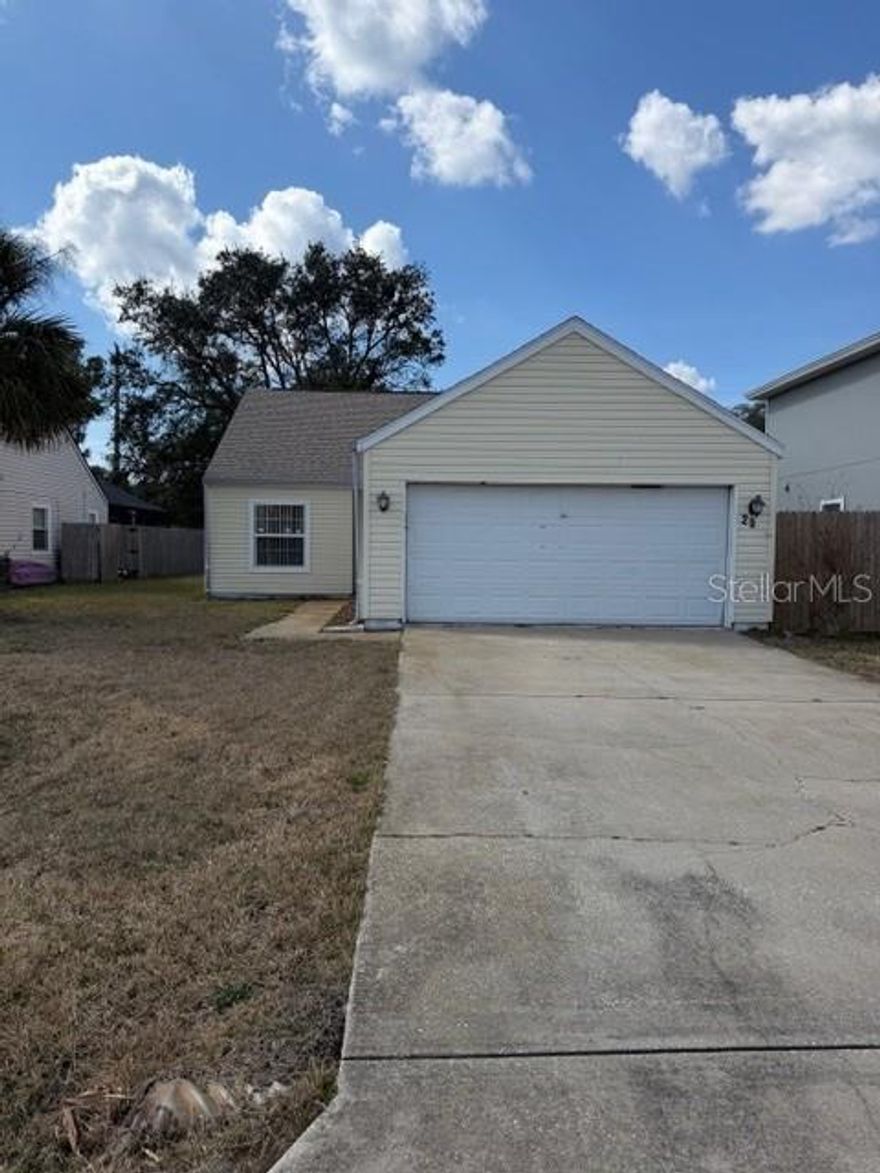 Opportunity awaits in Palm Coast’s desirable W Section! This property is ready for renovation and offers excellent potential for the right buyer. The home needs a bit of TLC but features a generous backyard with plenty of space to add outdoor living. With the right vision and improvements, this property could truly shine.  Conveniently located near major roadways. Ideal for investors, flippers, or buyers looking to renovate and customize to their taste. Bring your contractor and imagination — this is a value-add opportunity you won’t want to miss.