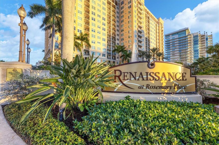 Experience the best of downtown Sarasota living from this beautifully positioned fourth-floor residence at Renaissance, where sweeping views of the turquoise Sarasota Bay and the newly developed Bay Sarasota Park, a resilient green space creating a daily backdrop of coastal beauty and vibrant city energy. Offering 1,020 square feet of heated living space and 1,072 total square feet this thoughtfully designed one-bedroom, one-bath residence delivers an exceptional blend of comfort, functionality, and timeless appeal—ideal for both full-time living and seasonal enjoyment. Natural light fills the interior through expansive windows, enhancing the open and inviting layout. The primary living area flows seamlessly into a versatile den, providing valuable additional space for a home office, reading lounge, or guest accommodations. The kitchen is well-appointed with new appliances and ample cabinetry, while the updated bathroom features clean, modern finishes. A large walk-in closet adds generous storage, and the residence has been tastefully maintained to support an effortless lock-and-leave lifestyle. Indoor and outdoor living converge beautifully as tranquil bay views become part of everyday living. There is a spacious balcony off of the living area with westerly views. Beyond the residence, Renaissance offers a comprehensive suite of resort-style amenities within a secure, 16-story high-rise known for its enduring construction and thoughtful design. Residents enjoy landscaped plazas, fountains, a grand Italian villa-inspired entrance, and a striking lobby with concierge services. The building features key-card access, a staffed front desk, overnight security, on-site management, a clubroom, business center, fitness center, and a private resident theater. Renaissance was engineered with exceptional attention to structural integrity. Constructed with reinforced concrete beams, fireproofed materials, and pilings drilled deep into the ground, the building was designed to perform like a fortress. The property is located in Flood Zone X and outside the floodplain. The lobby and guest parking are elevated more than 15 feet above base sea level, providing additional peace of mind. This residence includes one assigned, secured parking space on the first floor of the garage—also elevated over 15 feet above sea level. Perfectly located in the heart of Sarasota’s cultural district, Renaissance places residents moments from world-class dining, performing arts, galleries, waterfront promenades, and year-round social events. This is a rare opportunity to enjoy downtown Sarasota living with Sarasota Bay views, exceptional security, and outstanding value. Schedule your private tour today before this updated residence is gone.
