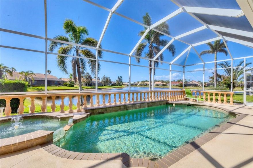 Step into your own private Florida retreat in Venetia! This spacious 2 bedroom + den, 2 bath pool home sits on a peaceful lake and offers the indoor–outdoor lifestyle everyone comes to Venice for. From the moment you walk in, your eye is drawn straight through to the sparkling pool, spa, and wide-open water view—it’s the perfect backdrop for morning coffee, sunset cocktails, and everything in between.



Inside, you’ll find a bright, open layout with high ceilings, crown molding, tile flooring throughout the main areas, and a flexible den/office that can double as a guest space or hobby room. The kitchen features plenty of cabinet and counter space, a breakfast bar, and a cozy dinette overlooking the pool and lake, so you’re always connected to the view.



The generous primary suite feels like its own wing with sliders out to the lanai, a large walk-in closet, and an ensuite bath with split vanities, soaking tub, and separate shower. Guests enjoy privacy on the opposite side of the home with their own full bath. An oversized side-entry garage offers extra room for storage, beach gear, or bikes.



Practical updates give added peace of mind, including a new A/C (2024) with 10-year warranty, pull-close hurricane shutters, central vacuum, and enhanced insulation. The home sits above flood plain, with LOW HOA fees, NO CDD, and NO required flood insurance in a gated community. 



Living in Venetia means enjoying resort-style amenities—community pool and spa, clubhouse, fitness center, tennis and pickleball courts, and a full calendar of social events—plus you’re just minutes from Downtown Wellen Park, historic Venice Island, beaches, shopping, and restaurants. 



Whether you’re looking for a full-time home or a lock-and-leave winter escape, this lovingly maintained property offers the perfect blend of comfort, convenience, and that classic Florida view. Come see it in person and imagine yourself by the pool at sunset.