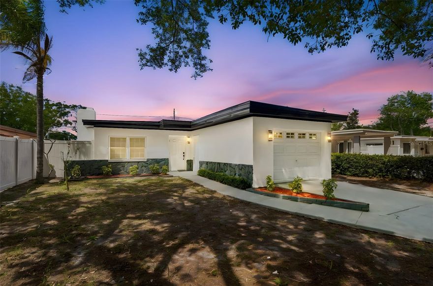 Welcome to this IMPECCABLY RENOVATED HOME in the heart of ST. PETE!!! This gorgeous 2 bed / 2 bath plus a Den/office and a 1-car garage / dining room combo, with an open concept to the BRAND-NEW KITCHEN, makes this home feel modern, spacious, and luxurious. The kitchen boasts white shaker cabinets, granite countertops, tile backsplash, double stainless steel sink with a garbage disposal and modern faucet, plus BRAND-NEW APPLIANCES included.
Updates also include: FRESHLY PAINTED INSIDE AND OUT, BRAND-NEW ELECTRICAL PANEL, BRAND-NEW WATER HEATER, NEW WATERPROOF LAMINATE FLOORING, windows in excellent condition, and INTERIOR AND EXTERIOR DOORS INSTALLED THROUGHOUT THE HOME. A/C 2024 recently maintened WITH ALL-NEW DUCTWORK THROUGHOUT. Major plumbing updates have been completed throughout the entire house, along with electrical and lighting improvements across the property. 
This BEAUTY, located in a FAMILY-FRIENDLY NEIGHBORHOOD, is only a few minutes away from Tyrone Mall, movie theaters, plenty of quality restaurants, downtown St. Pete, all of our wonderful beaches, and Tampa International Airport. If you are looking for a funtional, modern, and luxurious home in the best location this is your opportunity —come see it today before it is gone!!