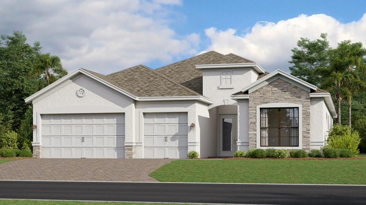 THIS HOME IS READY FOR YOU NOW!! Island Lakes at Coco Bay is a master-planned community of new homes that seamlessly blends coastal living with modern comfort, now selling in Englewood, FL. This spacious single-story home features an airy den off the foyer, followed by an open living space with access to a lanai for outdoor entertaining. In addition to the luxe owner’s suite, there is a secondary suite and a spare bedroom. A three-car garage offers extra storage or versatile needs. Prices and features may vary and are subject to change.