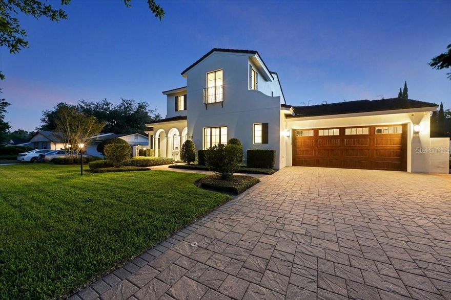 An elegant and well-kept home located in a quiet neighborhood next to Windsong. It combines a cozy interior design with functionality and light-filled open floor plans. Energy-saving features include double-panel windows with Low-E coating, foam-injected block walls, insulated interior walls and floors, tankless water heaters, tile roof, and a paver driveway. The first floor ceilings peak at 12 feet, delivering a voluminous feel to the living areas and primary rooms; while upstairs, an equally impressive height of 10 feet is maintained throughout the second floor, accommodating bedrooms, making them cosy and comfortable retreats. Making the house great for entertaining are two 10' tall disappearing sliding glass walls in the Great Room that connect indoors and outdoors seamlessly. The kitchen includes a Thermador pro stainless steel appliance package enhanced by granite countertops, custom-made & finished cabinets along with an outdoor kitchen on the lanai equipped with a built-in grill & linear fireplace, and a pool with deck and pergola, all contributing towards luxurious alfresco dining. The clever layout of this property consists of both master & guest suites along with study/office space on the first floor, while there are an extra 2 bedroom suites plus a bonus/media room upstairs, enhancing its versatility. This confluence of style makes this home both luxurious as well as eco-friendly.
This property brilliantly integrates cosmopolitan living while retaining the warmth of home at every corner.