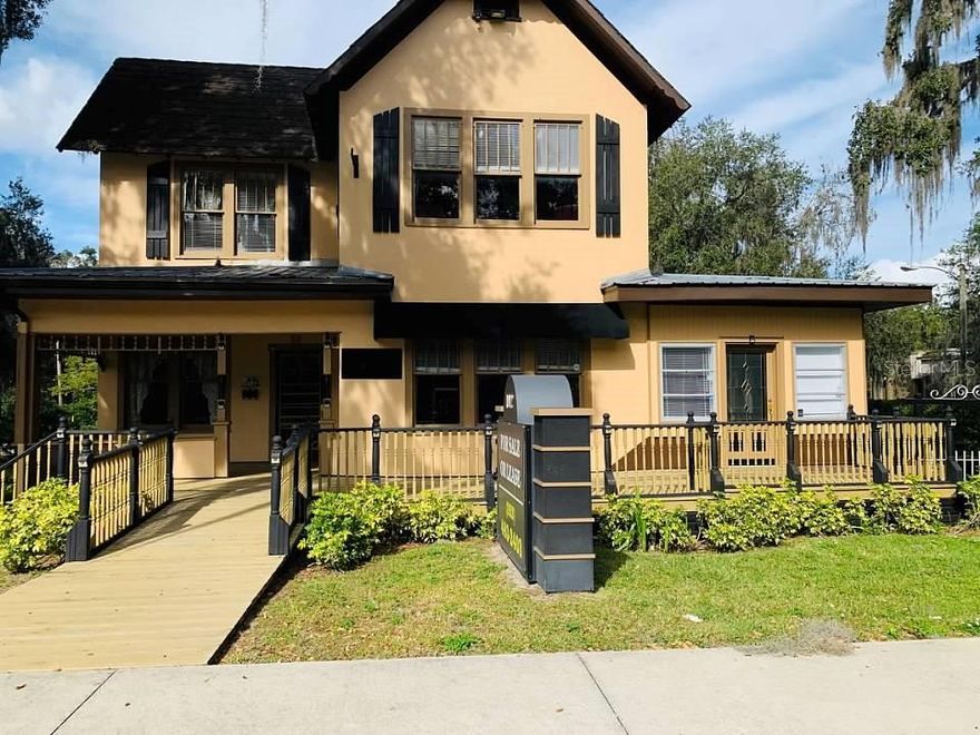 Located on main street downtown leesburg..Great 2 story Historic building that has been upgraded with new roof, xtra large deck in back fenced in back yard, both bathrooms remodeled, new flooring, and seperate carriage house in back has new electrical and ac.  Walkable basment the length of the building for even more storage.  Being multi used now as retail and office.  Walk to all the restaurants and shops and many events.  Huge Lighted sign out front waiting for your business with lots of traffic counts.  Available for lease or sale.  Owner is licensed real estate broker