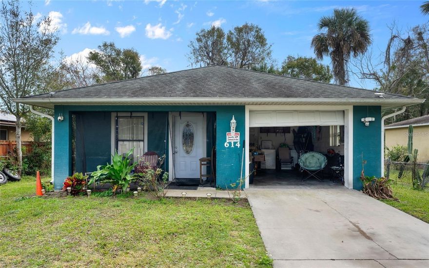 Welcome to your new haven in New Smyrna Beach, just moments from the vibrant downtown and nestled by the river. This charming two-bedroom, one-bath home boasts a sturdy concrete block construction, ensuring durability and peace of mind. Step inside, and you'll be greeted by a seamless vinyl flooring that spans the entire home, creating a cohesive and modern aesthetic. The open-concept design is accentuated by volume ceilings, enhancing the sense of space and light throughout. The living areas effortlessly flow, providing a perfect canvas for both cozy evenings and lively gatherings with friends and family. Discover the well-designed bedrooms, each offering just the right amount of space for comfort without unnecessary excess. This home strikes the perfect balance, providing an intimate and inviting atmosphere. Whether you're enjoying the private tranquility of your space or exploring the nearby downtown delights, this residence in New Smyrna Beach invites you to embrace a lifestyle where comfort, style, and convenience seamlessly converge.