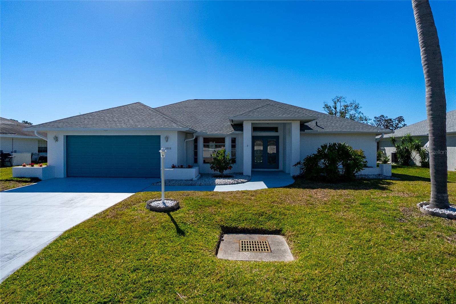 Annual rental available August 1st in the highly sought after deed restricted community of Gulf View Estates. Charming 3 bedroom, 2 bathroom, 2 car garage pool home. Gorgeously sculpted pool, complete with screened in pool cage, to help keep your swimming/sunbathing/entertaining experience bug-free! Enjoy a morning cup of hot coffee or an evening glass of wine in the covered lanai area, which keeps you dry even if it's raining. The open concept kitchen has a beautiful tile backsplash and a bar area, with a wonderful view of the pool from the kitchen sink. Host your dinner guests in the formal dining area, which includes a lovely bay window. All the bedrooms are equipped with ceiling fans and walk-in closets. Master bedroom has an ensuite bathroom with his and hers sinks and separate shower and bathtub. The guest bath has pool access, making it extremely convenient for wet swimmers. Complete with laundry room with washer and dryer machines and laundry tub. Ceramic tile flooring in the main areas. Only 3 miles to Manasota Beach! Just 7 miles to Historic Downtown Venice, a great place to shop, dine and walk. Pool maintenance and lawn care is included in the rent!! Homeowner's association requires up to 15 days for board approval.