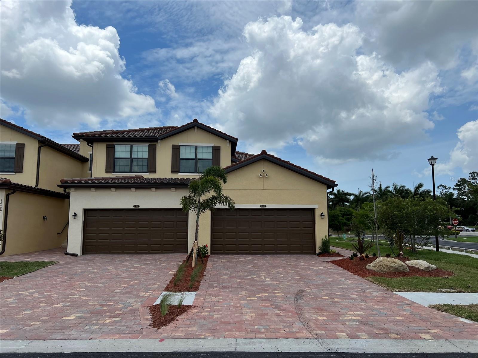 ANNUAL RENTAL!! Built in 2022 - 3 bed/2 bath rental available July 1, 2023!!! No steps, FIRST FLOOR END UNIT Amelia floor plan is a beautifully designed coach home that features 1741 square feet of living space. Quartz counters, white 42” cabinets, pantry, stainless steel appliances really makes this unit a spectacular place to call home. There are 3 bedrooms that occupy two opposite ends of this home for a terrific split floor plan. The magnificent owner's suite includes spacious walk-in closets, huge master bathroom and it overlooks the pond!! The remaining two bedrooms share a full bath and nice utility closet for handy storage solutions. The open floor plan includes a dining room and living room offer inviting open concept living spaces. The 2-car attached garage is perfect for inside parking or a hobby play area. An oversized covered and screened lanai lets the breeze in and has wonderful views of the pond! Gran Paradiso is an active-lifestyle community, featuring a Tuscan-inspired upscale clubhouse with billiards room, sauna, fitness center, community pool & spa with poolside cabanas, tennis courts, card rooms, library, and so much more! Close to area beaches and fun attractions in downtown Venice, Punta Gorda, Sarasota, minutes to Wellen Park, Atlanta Braves Spring Training Stadium, North Port Aquatic Center and Warm Mineral Springs! A pet will be considered by landlord (no aggressive breeds) with a non-refundable deposit of $275. Pictures taken prior to current tenant.