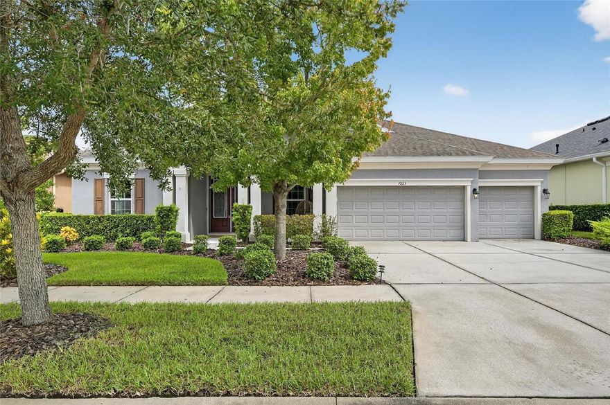 7223 Bowspirit Place | 4 Bedrooms | 3 Bathrooms | 3-Car Garage | 3,129 Sq Ft | Pool Home | Bonus Room | Oversized Lot with Pond Views

This award-winning 2014 WestBay Longboat floorplan is designed for Florida living at its finest. Set on a peaceful pond with long water views, the home features an oversized saltwater pool with upgraded pavers, a newer lanai fence, and a deep lot with a fully fenced backyard. The outdoor space has been thoughtfully updated with fresh landscaping and is perfect for entertaining or relaxing while enjoying the evening glow of the pond’s lighted fountain.

Step inside through double doors into a bright foyer with soaring 12-foot ceilings that flow seamlessly into the open-concept grand room. The gourmet kitchen is a chef’s dream with granite and Zodiaq quartz counters, 42-inch cabinetry with under-cabinet lighting, a custom backsplash, stainless steel appliances, a gas cooktop, and a massive island overlooking the pool and pond. The connected dining and living areas create an inviting atmosphere for everyday living or hosting.

The large media/bonus room at the rear of the home is currently configured as a theater with the projector, blackout curtains, and screen conveying.

The primary suite is a retreat of its own with tray ceilings, crown molding, and a sitting area overlooking the water. The spa-inspired bath includes a jetted garden tub, oversized shower, and an enormous walk-in closet with direct access to the laundry room. The split floorplan offers privacy, with three additional bedrooms finished in beautiful wood-look tile flooring.

Outdoors, the screened pool area is complete with bug-proof screening, outdoor speakers, upgraded pavers, and space for grilling under the lanai. The fenced backyard is ideal for pets, and the cul-de-sac location with a front green space offers a safe play area. Additional features include a reverse osmosis system, a whole-home water filtration and softener system, and a spacious 3-car garage.

Living in Waterset means access to one of Apollo Beach’s premier master-planned communities. Residents enjoy resort-style amenities including multiple pools, a splash pad, dog parks, playgrounds, fitness centers, and over 12 miles of walking and biking trails. The 20-acre outdoor sports complex is a centerpiece of the neighborhood, featuring tennis, basketball, pickleball, and sand volleyball courts. A large clubhouse, café, and year-round community events make it easy to connect with neighbors and embrace an active Florida lifestyle.

This one-story home combines luxury, thoughtful upgrades, and the best of Waterset living—schedule your private showing today.