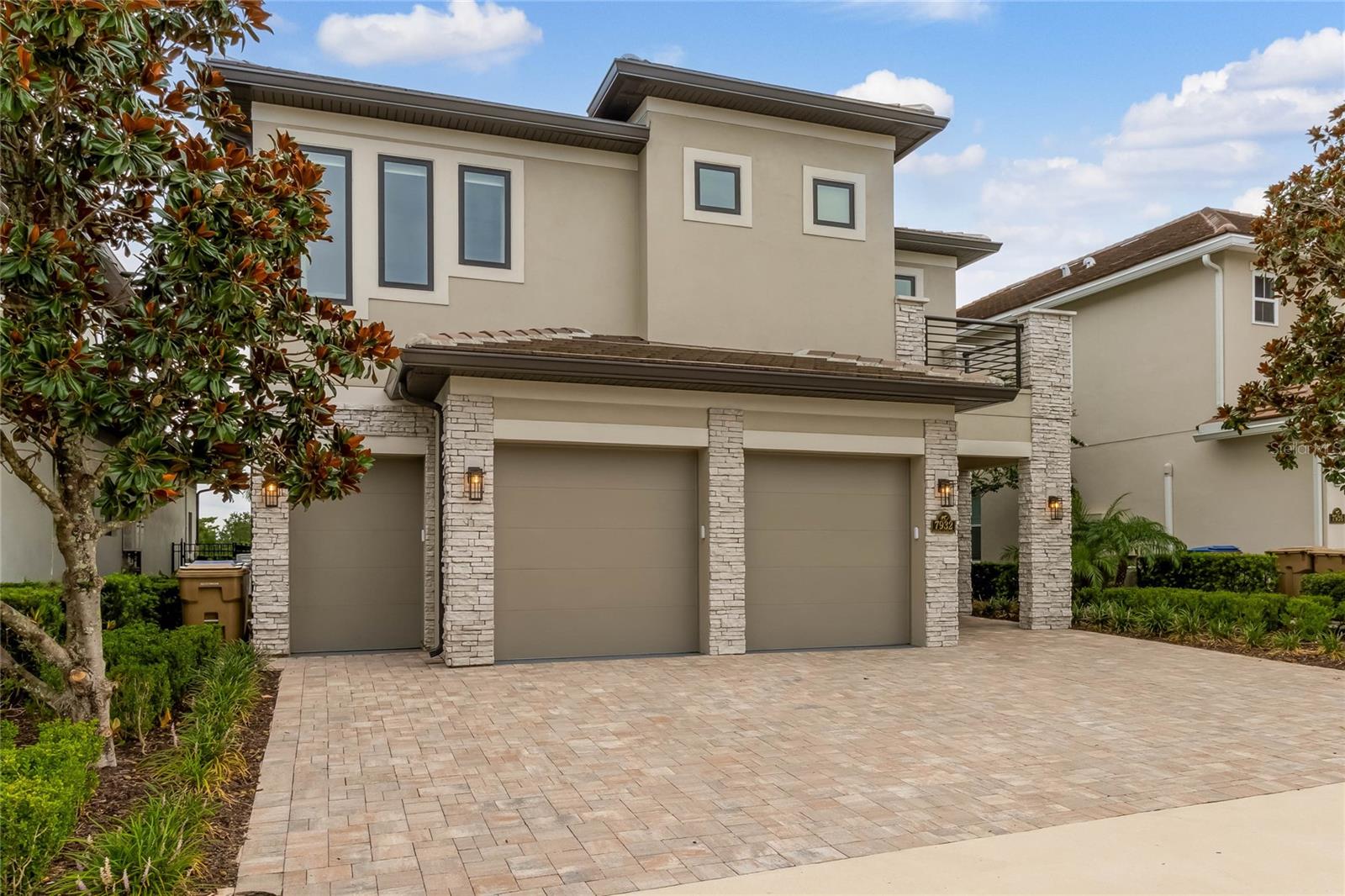 Indulge in Opulence: Fully Furnished Home with Spectacular Golf Course Views!
**ACTIVE REUNION RESORT MEMBERSHIP**.
**DOUBLE PRIVATE GATES IN PRIVATE CUL-DE-SAC
**CUSTOM BUILT SUMMER KITCHEN
**UP TO $10,000 DECORATING CREDIT TO BUYER
Step into luxury with this exquisite 2-YEAR OLD HOME, PRIVATELY LOCATED in a perfect position on the 17th FAIRWAY to offer breathtaking GOLF COURSE VIEWS. As you enter through the grand double doors, you’re welcomed by a magnificent HIGH CEILING foyer featuring a curling wood staircase and custom entry light fixture. This FULLY FURNISHED residence showcases an open floor plan with sleek contemporary finishes, large ENERGY EFFICIENT windows, and an abundance of natural light, 4K TVS WITH BOSE SOUND BARS. The gourmet kitchen boasts TOP-OF-THE-LINE APPLIANCES, INCLUDING GAS COOKTOP, ELECTROLUX MICROWAVE AND HOOD, 4 DOOR REFRIGERATOR and a spacious island, perfect for entertaining and the chef in all of us.
The home includes DOUBLE PRIMARY SUITES, each with its OWN LUXURIOUS EN-SUITES and large walk-in closet and who can forget ALEXA IN EVERY ROOM. Outside, the private pool and covered patio provide an idyllic setting for al fresco dining and relaxation WITH SUMMER KITCHEN. The second floors boast the serine views from your BALCONY ON TO THE POOL AREA AND VIEWS OF THE GOLF COURSE. PLUS ENTERTAINMENT AREA AND CUSTOM ELECTRIC BLINDS IN EACH ROOM FOR PRIVACY!
AC HAS 2 SPLITS FOR GARAGE AND INSIDE THE HOME. GARAGE IS COOLED IF WOULD LIKE TO TRANSFORM INTO ANOTHER GAME OR MOVIE ROOM.
Additionally, the home has a TESLA ELECTRIC HOOK UP INSIDE THE GARAGE AREA ALONG WITH the ACTIVE REUNION MEMBERSHIP grants access to exceptional amenities, including three championship golf courses, a waterpark, and fine dining, making this home the epitome of luxurious living.