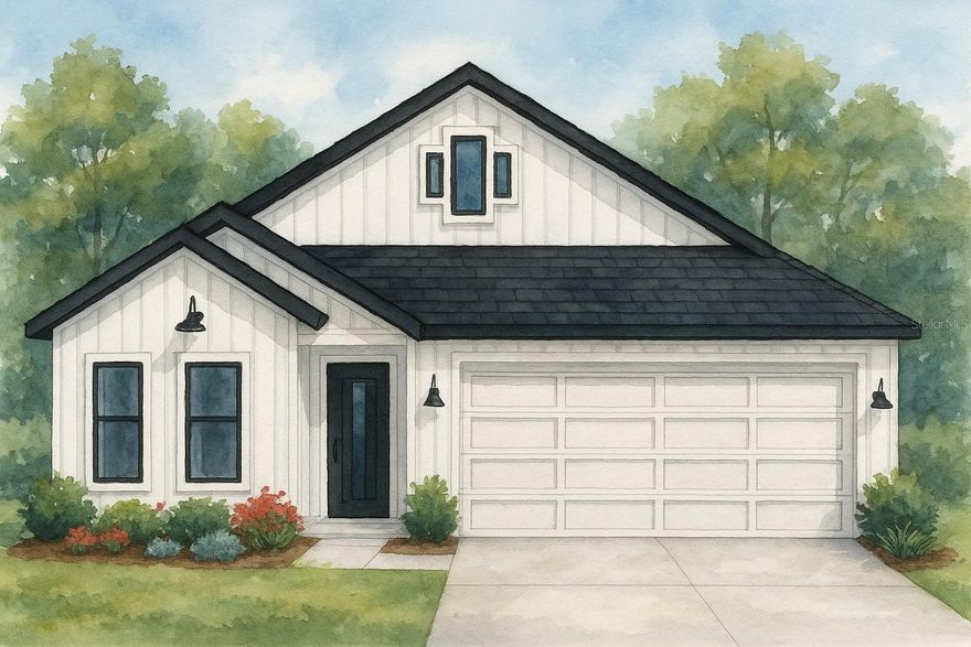 Pre-Construction. To be built. Pre-Construction. To be built. Welcome home to the stunning Micheline IV Model by Kara Bolton Homes! Priced to include both the homesite and an attractive $5,149 flexible spending allowance; you can use these funds toward a rate buy-down, closing costs, or additional upgrades to make this dream home truly yours. Expertly curated by the Kara Bolton Homes design team, the finishes in this stylish residence can also be personalized to reflect your unique taste. Thoughtfully designed, this 3-bedroom, 2-bath home includes a spacious 2-car garage and perfectly blends timeless elegance with modern comforts. Step inside and experience the airy open-concept layout, featuring soaring 10-foot ceilings and elegant 8-foot doors. Luxury wood-look plank flooring extends throughout the main living areas, offering both durability and sophistication. At the heart of the home, discover a gourmet kitchen designed for culinary excellence and entertaining ease. Highlights include sleek quartz countertops, an undermount sink, solid wood cabinetry with soft-close drawers, and top-of-the-line stainless steel appliances: an energy efficient induction range, vented microwave hood, tall tub dishwasher, and disposal. The generous walk-in pantry provides practical storage space, enhancing the kitchen’s beauty and functionality. The bright and inviting living area effortlessly opens to a covered, fully screened lanai through expansive glass doors, creating an ideal space for relaxation and entertaining in your private indoor-outdoor retreat. The luxurious primary suite offers tranquility and comfort, complete with a large walk-in closet and a spa-inspired en-suite bath featuring a walk-in shower, quartz-topped double vanity, and a private water closet. Two additional spacious bedrooms share a beautifully appointed second bath, showcasing a tiled shower/tub combo and quartz vanity. Notable upgrades and conveniences include endless hot water from a tankless gas water heater, a smart deadbolt entry system, and energy-efficient exterior coach lights with photocells. The exterior charm features durable Hardie board siding, decorative pavers, and a beautifully landscaped yard with eco-friendly Zoysia sod and a full irrigation system. Enjoy easy living with a low monthly HOA fee of just $110, which covers high-speed COX internet, access to the community pool, tennis and pickleball courts, clubhouse amenities, and partial front yard maintenance. Builder pays interest during construction period up to $8,500. Located in the sought-after Newberry/Jonesville area, your new home places you just minutes from exceptional shopping, dining, and recreation. Conveniently situated, you’re only 4.5 miles from North Florida Regional Hospital, 11 miles from Shands and the VA, and 8 miles from the University of Florida. Buyer to verify school zones with Alachua County School Board.  Contact us today to make this beautiful Micheline IV Model your own!
