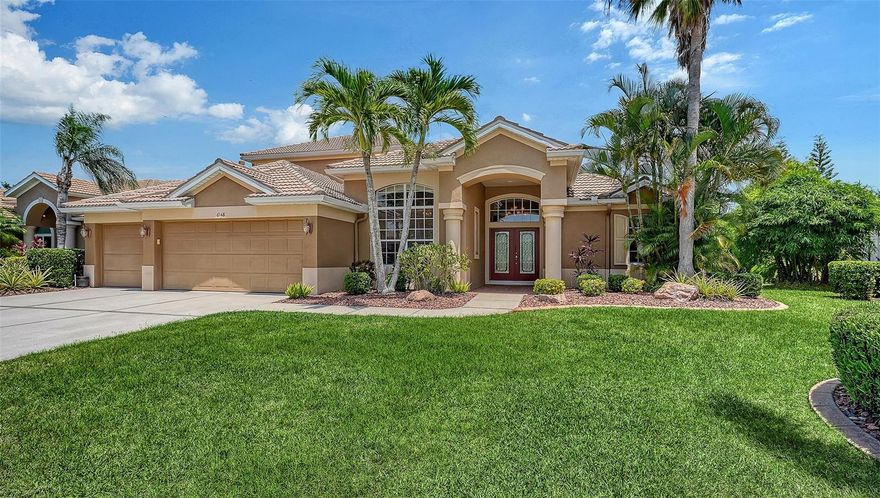 A rare opportunity to own a spectacular waterfront residence in the highly desirable community of Mote Ranch. From your private boat dock and lift, enjoy fishing, kayaking, and boating on the Braden River and Ward Lake. Thoughtfully planned, Mote Ranch offers walkable, bike-friendly neighborhoods, low HOA fees, and no CDD fees.This 5-bedroom, 3.5-bath home offers nearly 3,500 square feet of resort-style living on almost half an acre and includes a second-floor bonus room. Natural light fills the open split floor plan, highlighting architectural detail, custom crown molding, and tray ceilings. The double front-door entry opens to a combined formal living and dining area, while the primary suite is privately situated away from the main living spaces and features dual vanities, walk-in closets, a garden tub, and a large walk-in shower. Sliding glass doors from the bedroom lead directly to the enclosed outdoor retreat. The modern kitchen is both stylish and functional, featuring high-end quartzite countertops, wood cabinetry, and restaurant-grade appliances. Pocketed sliding glass doors from the great room open to an impressive outdoor refuge with an oversized screened enclosure, custom saltwater pool and spa, and plenty of space to lounge and entertain. Additional highlights include a 9’ x 16’ movie screen with projection system, an easy-to-install child safety pool fence, and a 3-zone A/C system for enhanced energy efficiency. The extended 3-car garage (4 feet deeper) provides oversized space for large vehicles, a workshop, or additional storage. Journey out on your own scenic boat ride along the Braden River—cruise south to the charming Linger Lodge Restaurant for waterfront dining, or head north to Jiggs Landing for live music and stunning sunsets on Evers Reservoir. Residents of Mote Ranch also enjoy access to a heated Junior Olympic-size pool and a kayak launch at the recreational center. Ideally located, you’ll be less than 10 minutes from University Town Center’s premier shopping and dining, and close to attractions such as Nathan Benderson Park and the new Mote Marine Laboratory & Aquarium. Mote Ranch is about 15 minutes from Sarasota-Bradenton International Airport and roughly 20 minutes from Sarasota’s vibrant arts and culture scene, including Van Wezel Performing Arts Hall, Asolo Repertory Theatre, Sarasota Opera House, and Florida Studio Theatre. Marie Selby Botanical Gardens and Marina Jack Park offer even more outdoor enjoyment, while world-famous beaches—Siesta Key, Lido Key, Longboat Key, and Anna Maria Island—are all within easy reach. Golfing is available at nearby country clubs. The owner’s pontoon boat is available as a separate purchase. Palomino Circle is the only street in Mote Ranch with gas hookups readily available. Easy to show—this meticulously maintained home is ready to impress.