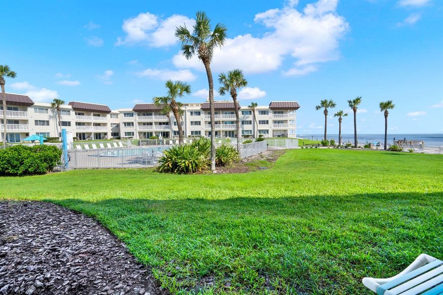 Capture sunrises over the Atlantic and the calming rhythm of waves at Chateau by the Sea's Unit 12A. This comfortable 2-bedroom, 2-bathroom condo offers a perfect escape for families or friends. Step out onto your private balcony and breathe in the fresh ocean air, letting the worries of everyday life melt away. Dive into the sparkling pool or take a few steps to feel the soft sand between your toes on the nearby beach. The fully-equipped kitchen allows you to prepare meals at your own pace, while the in-unit laundry facilities ensure a convenient stay. Unwind with complimentary Wi-Fi and cable TV after exploring the vibrant shops, restaurants, and activities nearby. Unit 12A's prime location puts you in the heart of New Smyrna Beach so you can experience all the magic this beach paradise offers.