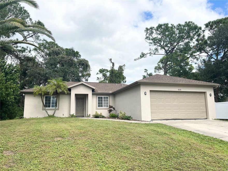 Welcome to 3 beds, 2 baths spacious home and a 2-cars garage with vinyl floors in awesome location close to Warm Mineral Springs, Legacy Trail park, shopping, schools and main roads. With no HOA restrictions, enjoy ultimate freedom. Available starting November 1st for annual rental! Washer/dryer included. No pets allowed. First month and security deposit required. Additional features include ENCLOSED LANAI and BIG BACKYARD. Well Water maintenance included. No smoking allowed. Don't miss an opportunity to live in this beautiful home!