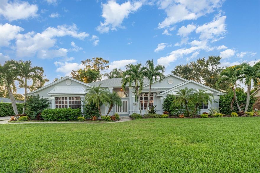 One or more photo(s) has been virtually staged. Luxurious Lakefront Living in The Woodlands of Bent Tree!
This beautiful home offers a private setting on over half an acre, backing onto a spring-fed lake in the gated Woodlands of Bent Tree. Nestled in an A-rated school district and surrounded by lush landscaping, this property combines elegance, comfort, and convenience in one perfect package.
Featuring 4 bedrooms, 3 baths, a 2-car side-entry garage, and a brand new roof, the split plan design showcases both functionality and style. Enjoy formal living and dining rooms, a spacious family room with soaring ceilings, a fireplace, and a stylish wet bar. The chef’s eat-in kitchen is a showstopper with quartz countertops, stainless steel appliances, and direct access to the family room—ideal for gatherings and entertaining.
Your expansive primary suite includes a spa-inspired bath with dual sinks, a jetted garden tub, large walk-in shower, and generous walk-in closet. Secondary bedrooms are equally spacious, offering flexibility for guests, family, or office space.
Step outside to your private oasis: a screened pool and spa overlooking breathtaking lake views, with plenty of room to relax or entertain. The expansive backyard provides additional space to enjoy the outdoors.  Just a short golf cart ride to Bent Tree Country Club or Laurel Oak Country Club, and minutes from Siesta Key Beach, UTC Mall, downtown Sarasota, shopping, and dining—this home has it all.
Don’t miss this rare opportunity to own in The Woodlands of Bent Tree—schedule your private showing today and fall in love with the perfect blend of luxury, privacy, and natural beauty!