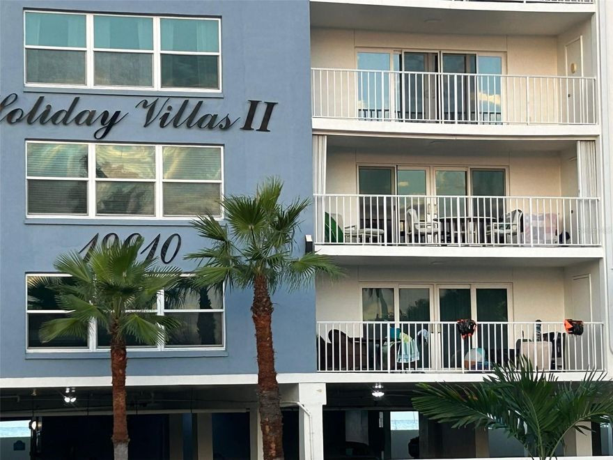 Holiday Villas II - HOLIDAYS IN THE SUN!!! Priced below market value! Short Term Rentals ALLOWED! Minimal Rental Restrictions! Never flooded. No storm damage to unit or building! Building is elevated above flood level! No Pending Assessments! Hurricane Rated, impact resistant Glass Sliding Doorwall. Sold furnished with all accoutrements (turn-key). This fully furnished unit is ready to be your primary home or a rental source of income. Short-term rentals are allowed with a 4-day minimum. Holiday Villas II provides a heated beachfront pool, outdoor grill, covered parking, and elevator access. Catch fantastic sunrises over the Intracoastal waterway from your private balcony with your favorite morning beverage! Take in stellar Beach sunsets within a short stroll to the beach from your 2nd story Indian Shores condo! Live at the Beach! Stay at the Beach! Walk & Play on the Beach! When your at the Beach, "YOU'RE AT THE BEACH"!!!