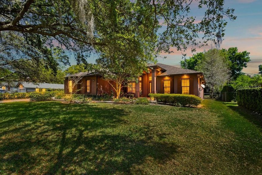 Welcome to this beautifully constructed 3-bedroom, 2-bath home plus spacious office located in the desirable golf cart district of Winter Garden! Designed with both style and durability in mind, this home features an open-concept layout with elegant slate tile throughout the main living areas and warm wood flooring in the bedrooms. Built to withstand Florida’s toughest weather, the home offers solid poured concrete exterior walls reinforced with rebar and a 50-year architectural shingle roof for long-term peace of mind. Enjoy modern comfort with a whole-house generator and in-wall pest control tubing system. The gourmet kitchen is perfect for entertaining, showcasing granite countertops, double ovens, and plenty of space for gathering. Step outside to a fully fenced backyard, ideal for pets, play, or relaxing evenings. Located just minutes from charming downtown shops, dining, and entertainment, this exceptional home blends quality construction, thoughtful upgrades, and prime location in one of Central Florida’s most sought-after communities.