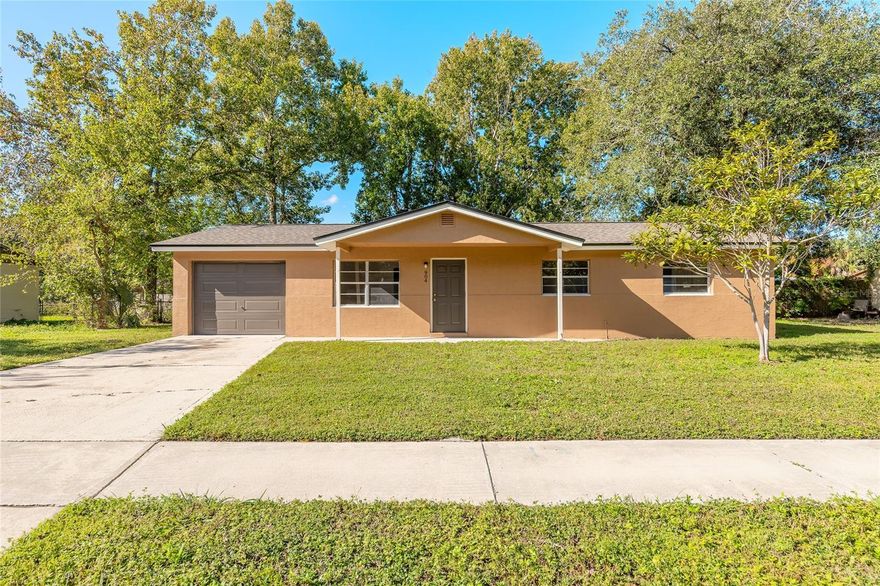 Looking Good in the Neighborhood! Recently updated 3-bedroom, 2-bath home with garage, located on a quiet , convenient cul-de-sac, is now ready for new owner. Freshly painted inside and out, with a newer roof, A/C, & water heater, this home offers peace of mind, Spacious, partially fenced backyard is perfect for relaxation or play. Tile flooring runs throughout the home, with brand-new carpet in the bedrooms. New interior doors which adds an extra layer of appeal The kitchen is a standout with stunning cabinetry, coordinating counter-tops, & a range with a self-cleaning steam function, plus refrigerator. Throughout the home, find the latest in lighting fixtures, adding a modern touch. Primary bedroom is bright & airy, featuring a must-see ensuite with a new sink, faucet, and a stunning step-in shower—Wow! The guest bedrooms are generously sized, and the beautiful, well-appointed hall bathroom completes this exceptional buy! Preapproval and proof of funds with AS IS FARBAR Contract. New roof 2/2025, AC 7/2020 and water heater 5/2024.
