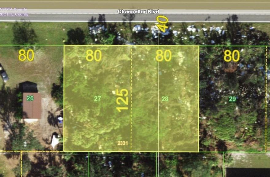 TWO LOTS -  ADJACENT lots located in a quiet area of Port Charlotte, and may be divided, or build in the middle for added buffer, larger home or separate detached garage! X Zone - no flood insurance and currently not in Scrub Jay zone!  Close proximity to all the great amenities Port Charlotte has such as shopping, entertainment, restaurants, and much more! Close proximity to world-class fishing, golfing, beaches, beautiful rivers and airports! This lot has southern rear exposure if a pool is in the future. Buy now and build your dream home on this huge almost 1/2 acre parcel, or hold for future investment. Taxes are LOW and there are no time restrictions on building. We work with several builders and have plans available if needed!